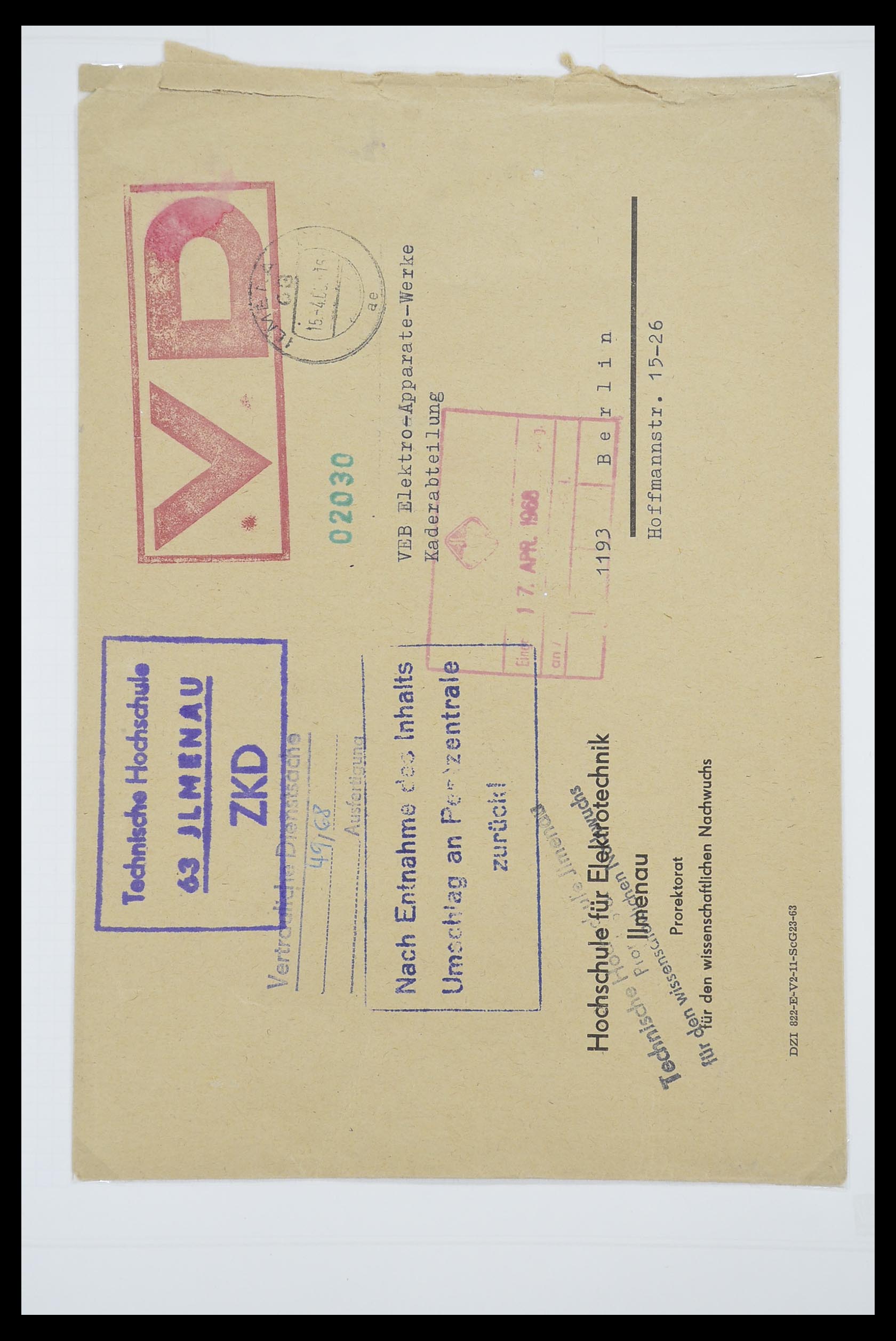 33883 037 - Postzegelverzameling 33883 DDR dienstbrieven 1956-1986.