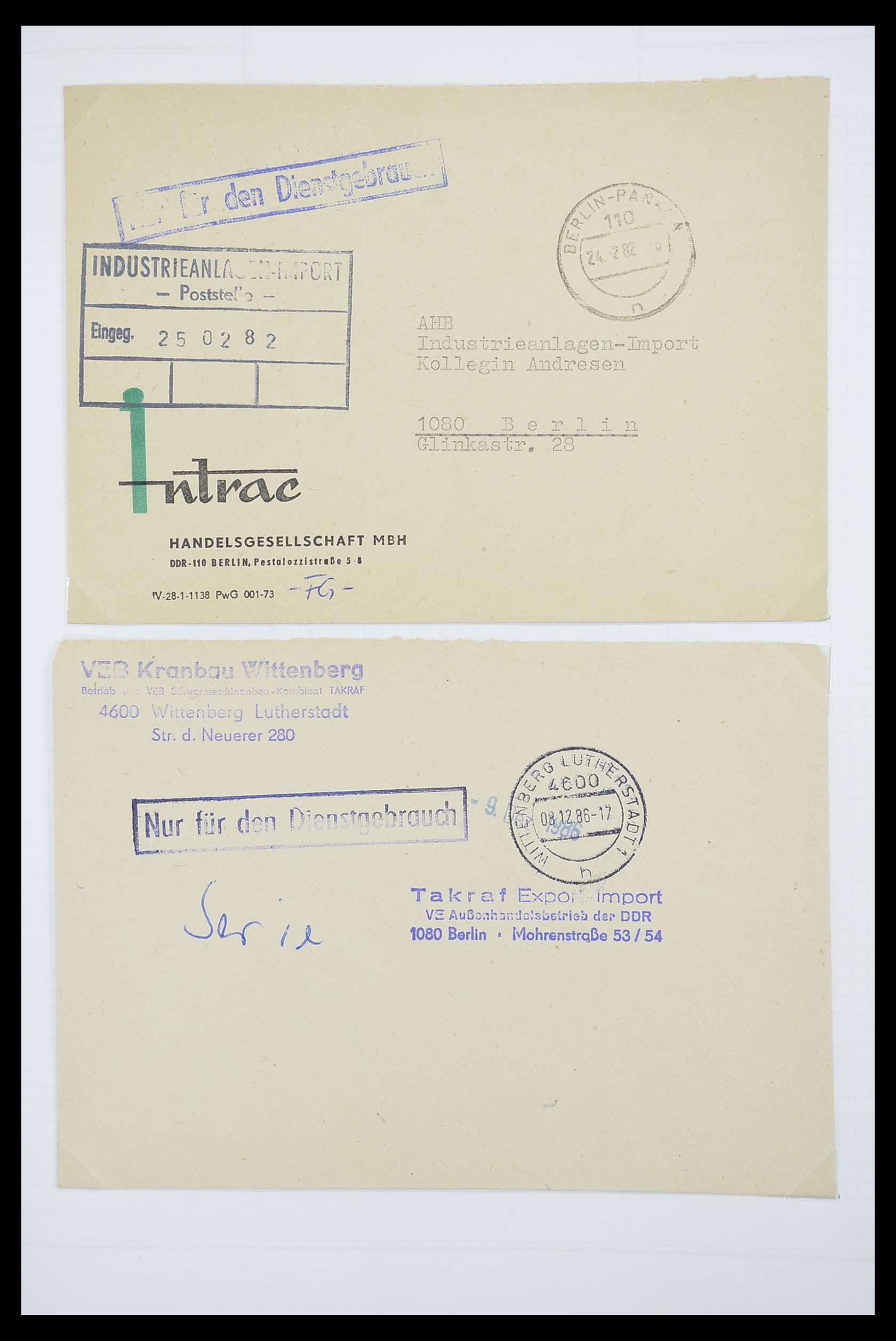 33883 039 - Stamp collection 33883 DDR service covers 1956-1986.