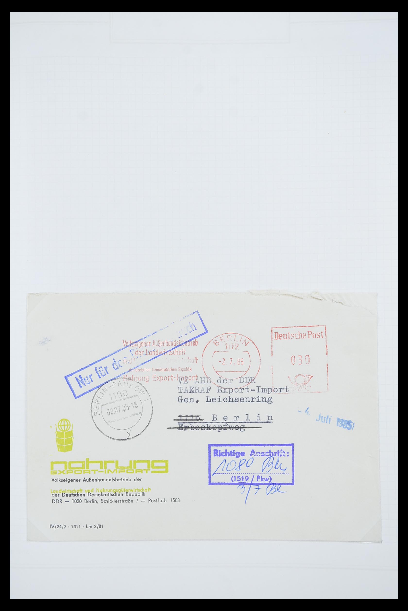 33883 040 - Stamp collection 33883 DDR service covers 1956-1986.
