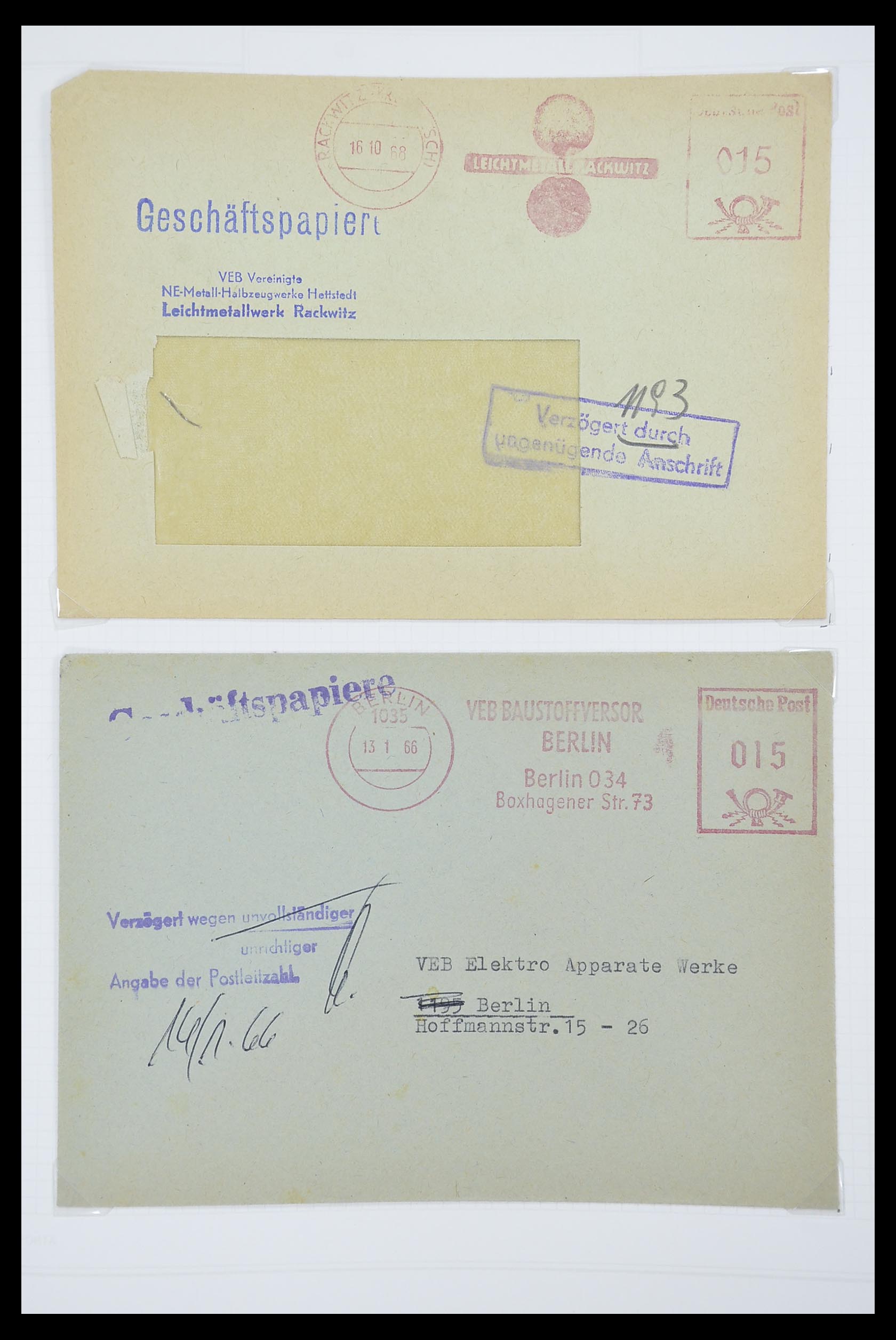 33883 045 - Postzegelverzameling 33883 DDR dienstbrieven 1956-1986.