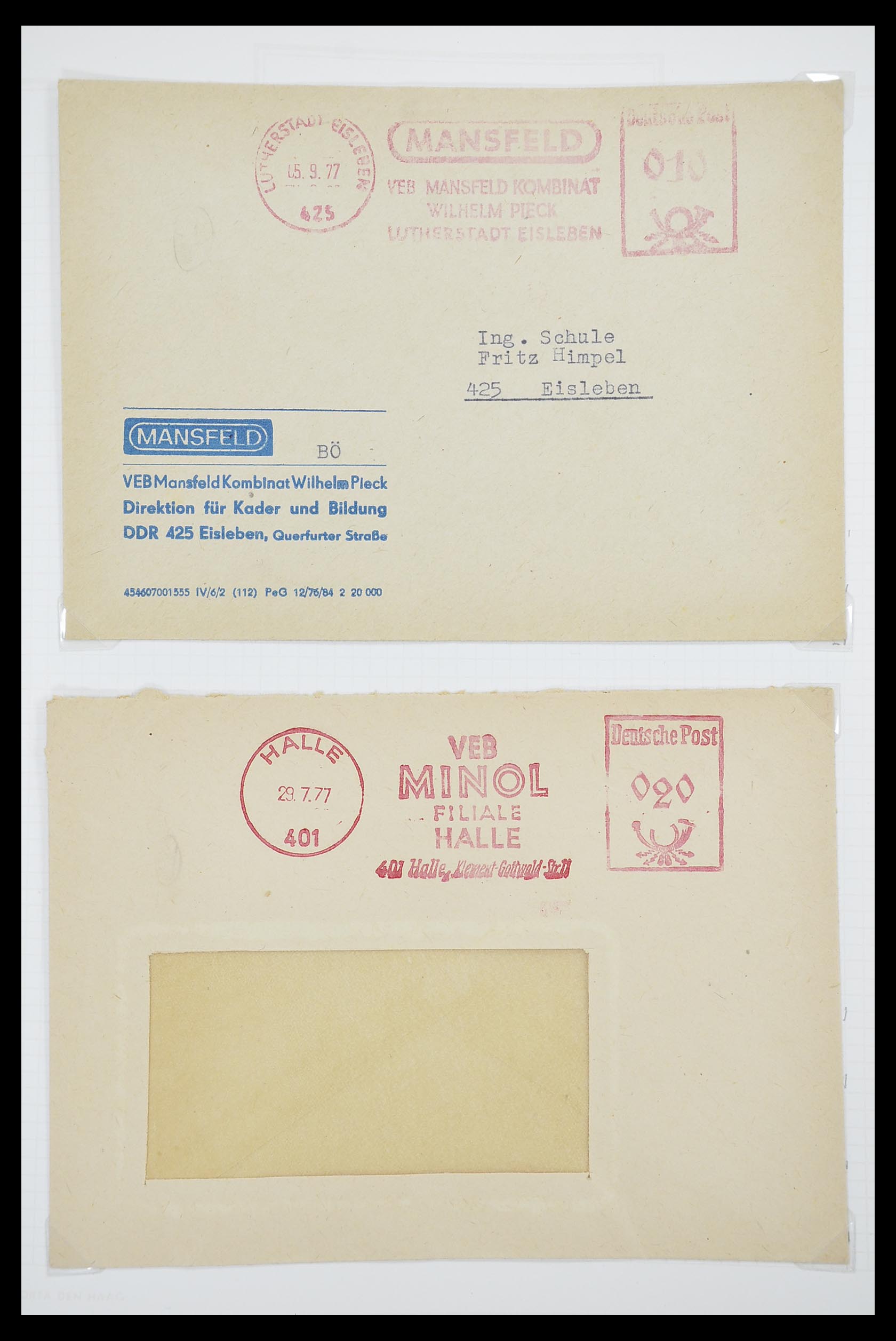 33883 051 - Stamp collection 33883 DDR service covers 1956-1986.