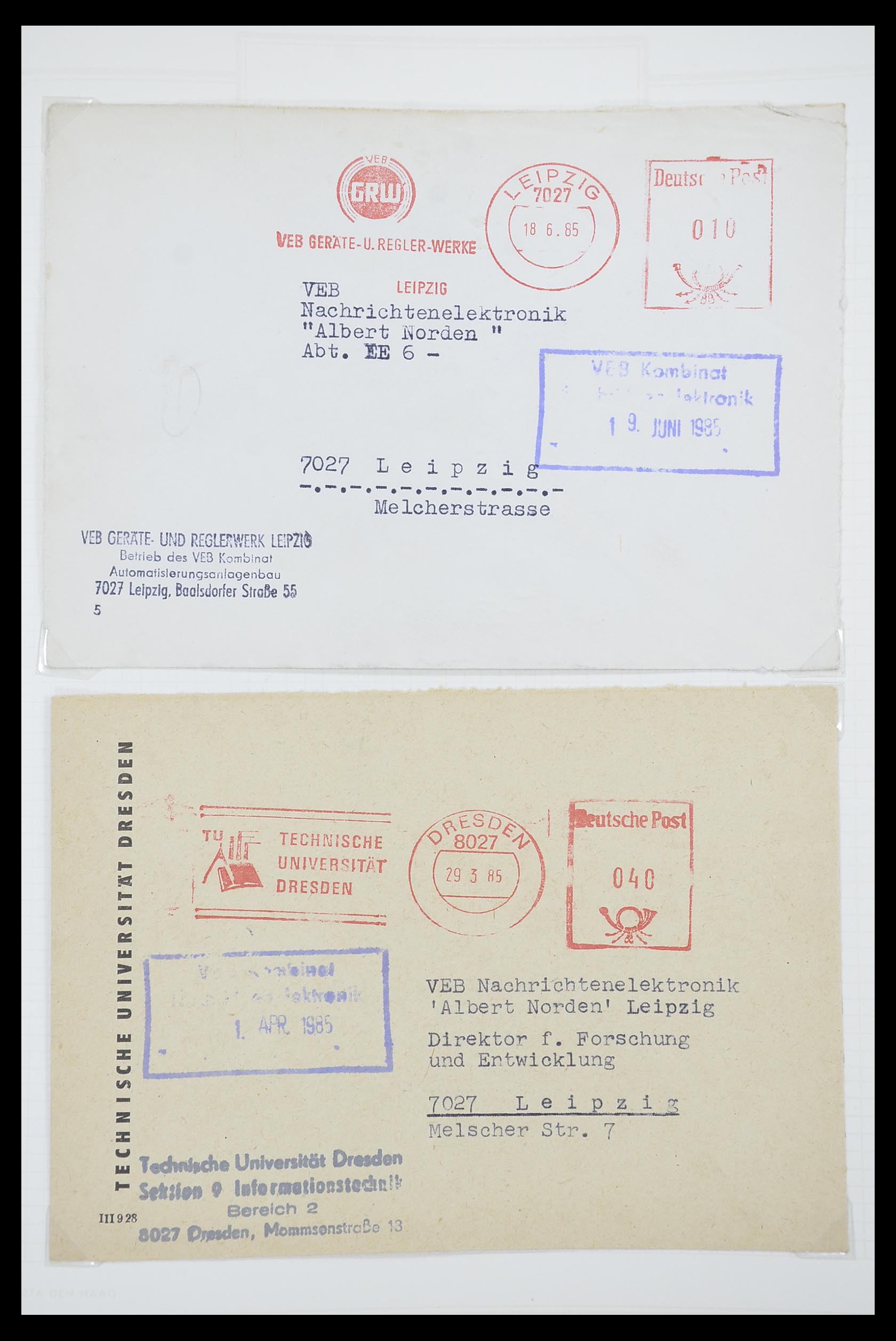 33883 053 - Stamp collection 33883 DDR service covers 1956-1986.