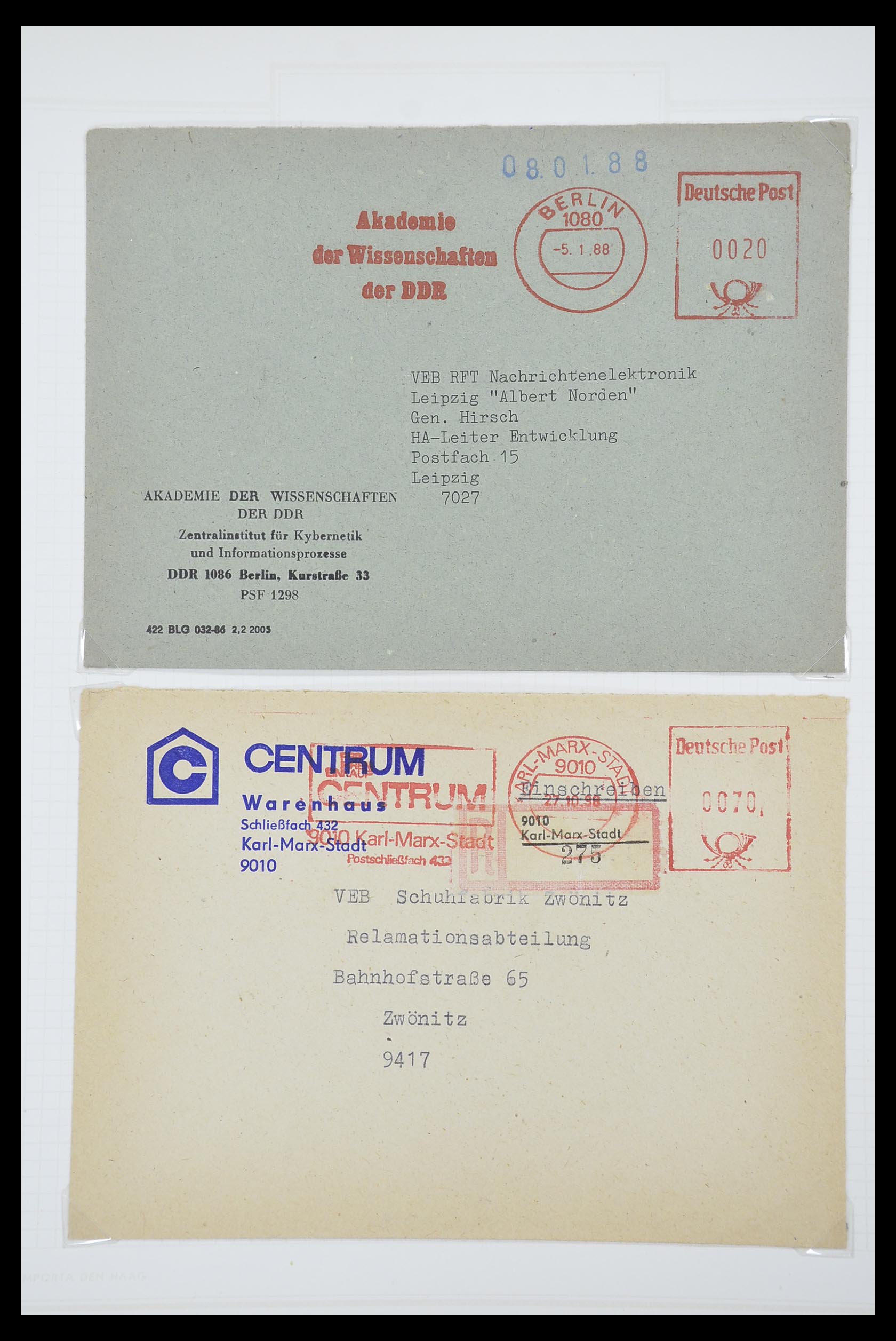 33883 055 - Postzegelverzameling 33883 DDR dienstbrieven 1956-1986.