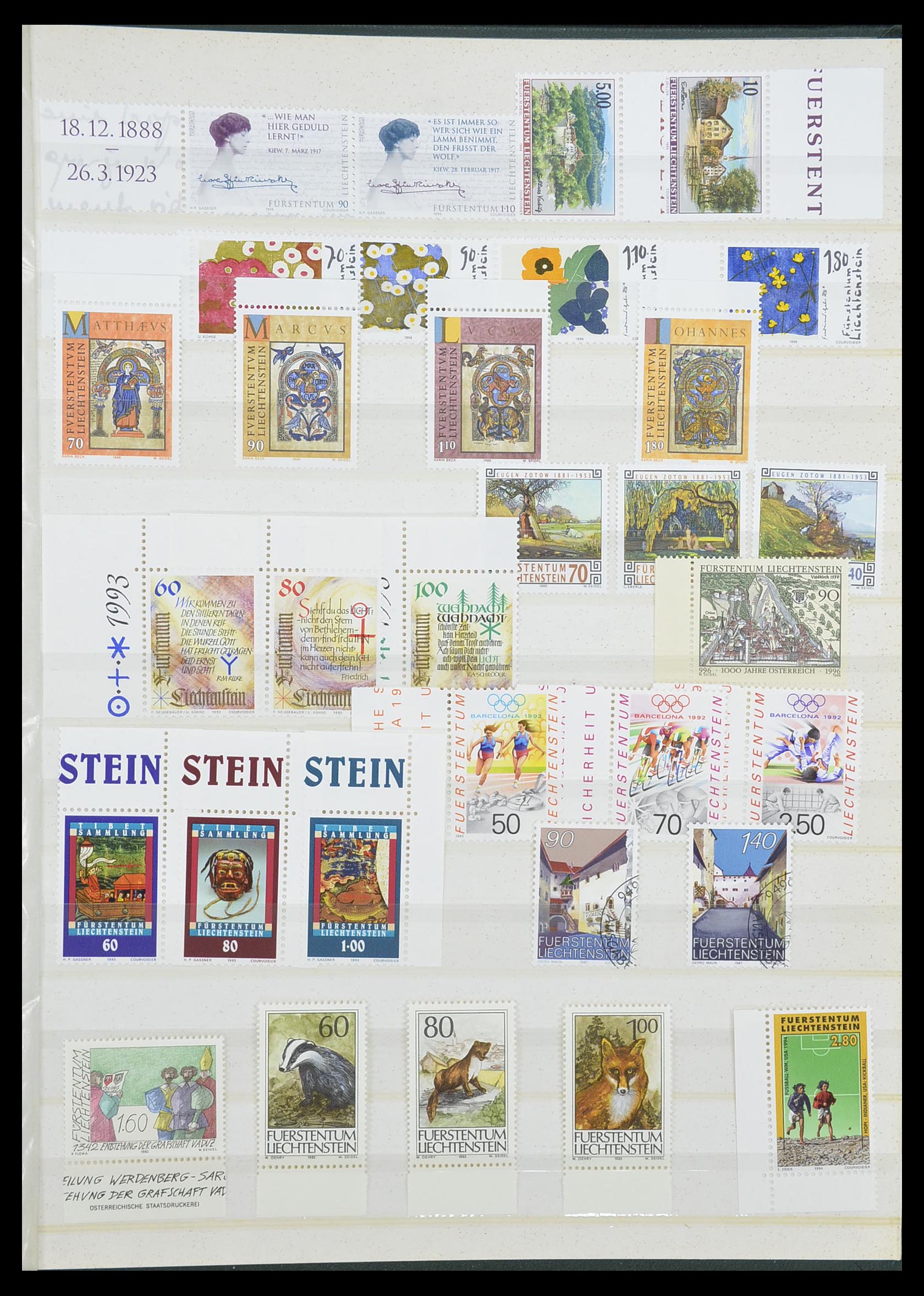33884 027 - Stamp collection 33884 Liechtenstein 1920-2002.