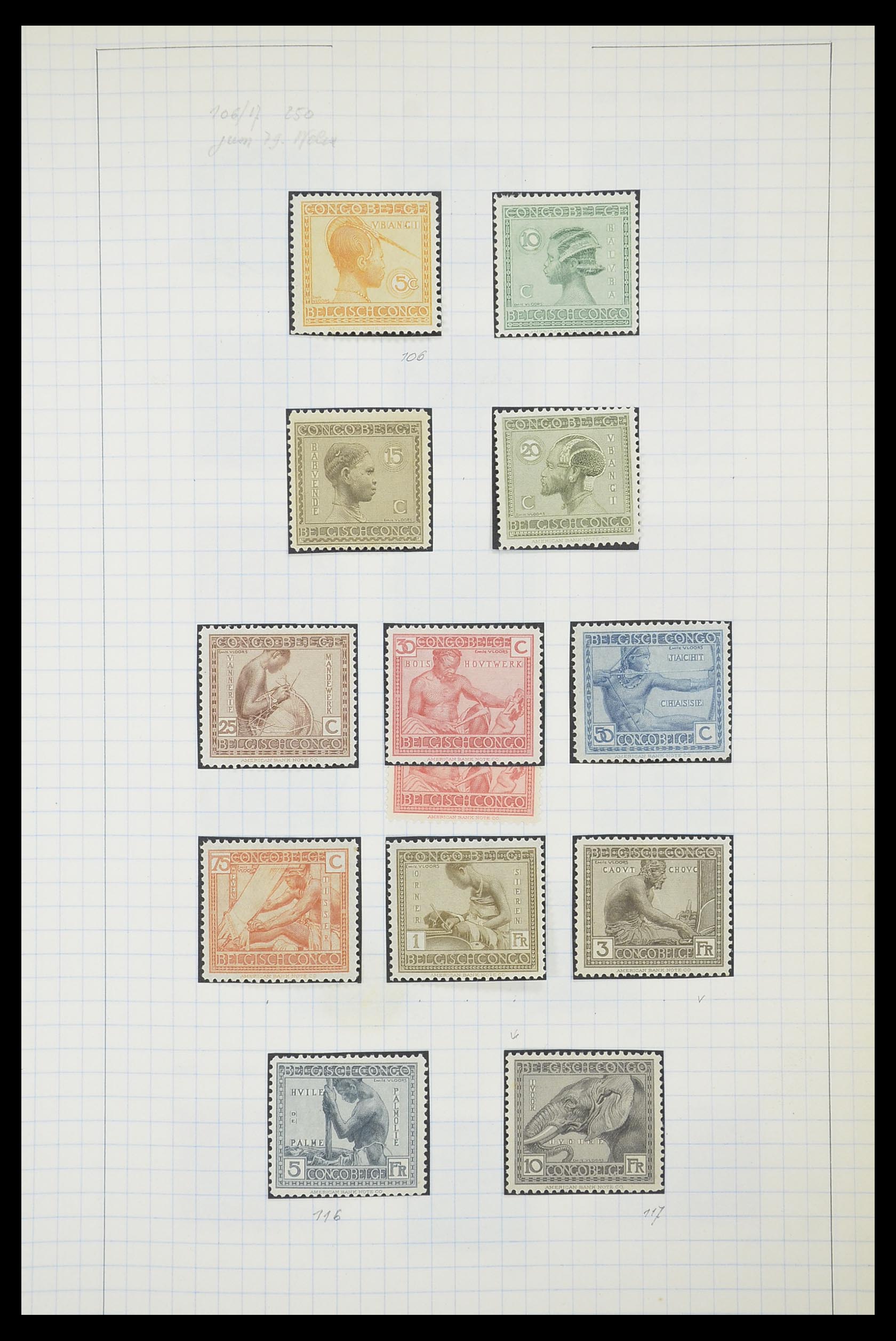 33885 042 - Postzegelverzameling 33885 Belgisch Congo 1886-1960.