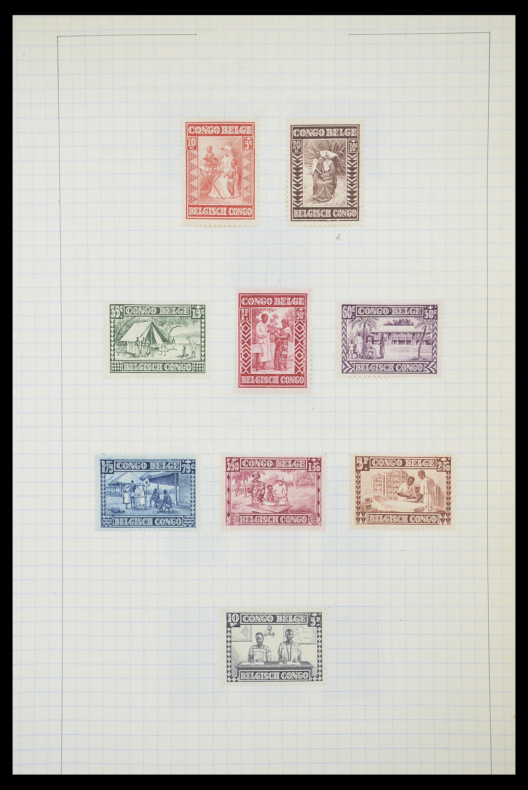 33885 052 - Postzegelverzameling 33885 Belgisch Congo 1886-1960.