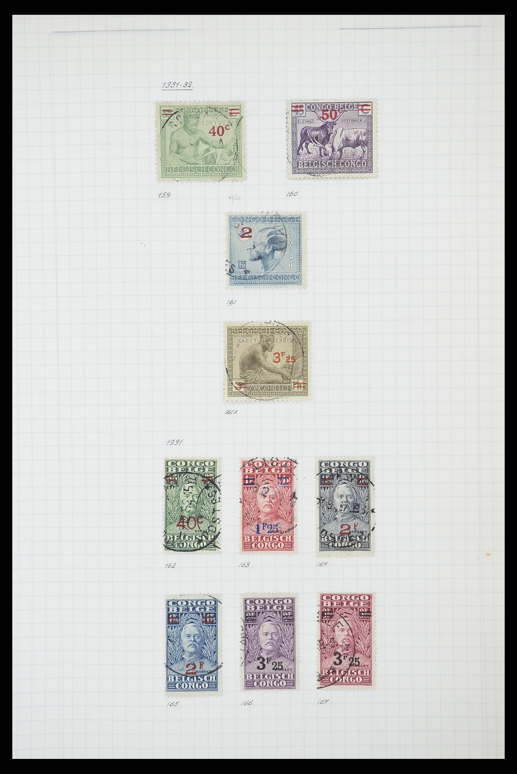 33885 053 - Postzegelverzameling 33885 Belgisch Congo 1886-1960.