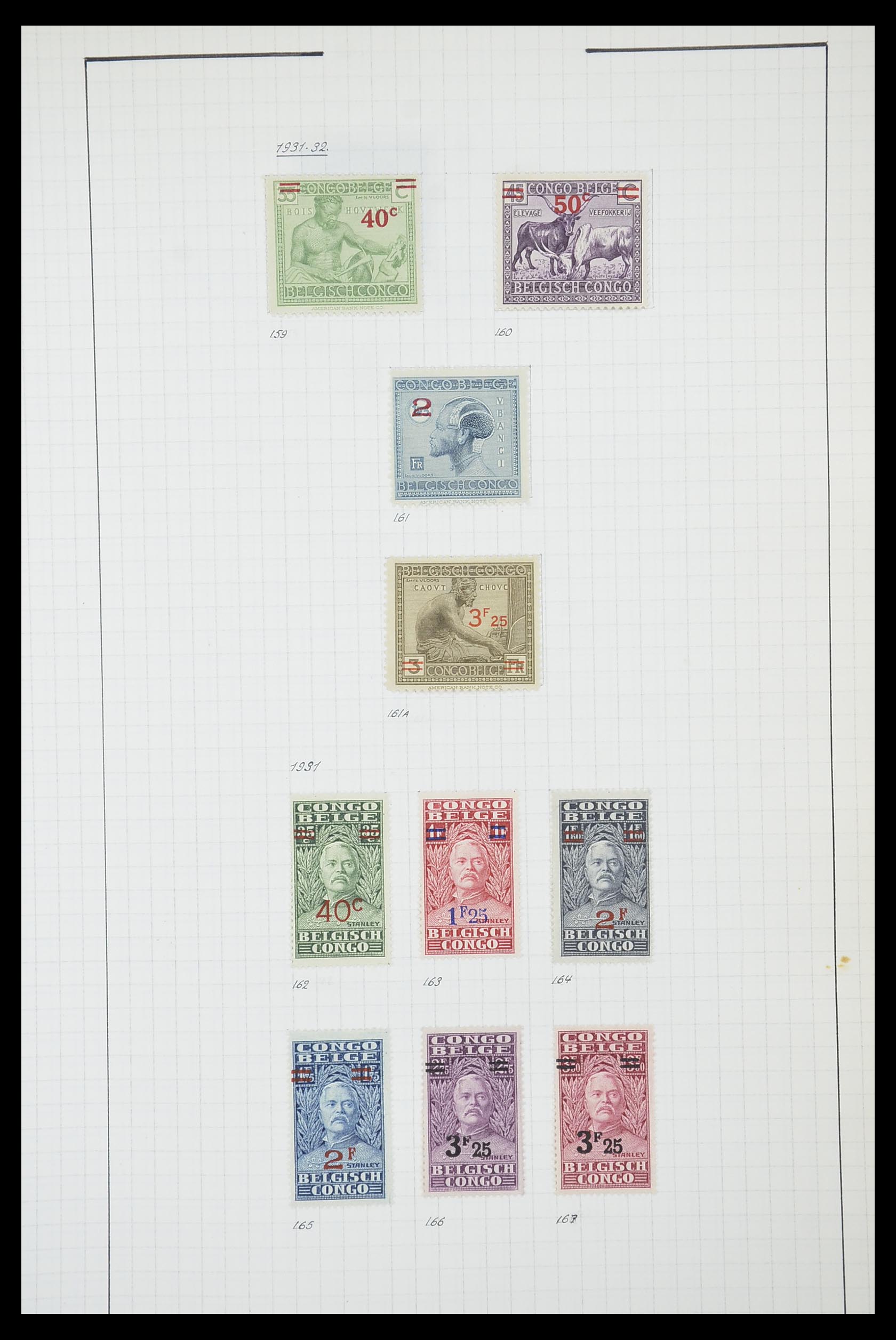 33885 054 - Postzegelverzameling 33885 Belgisch Congo 1886-1960.
