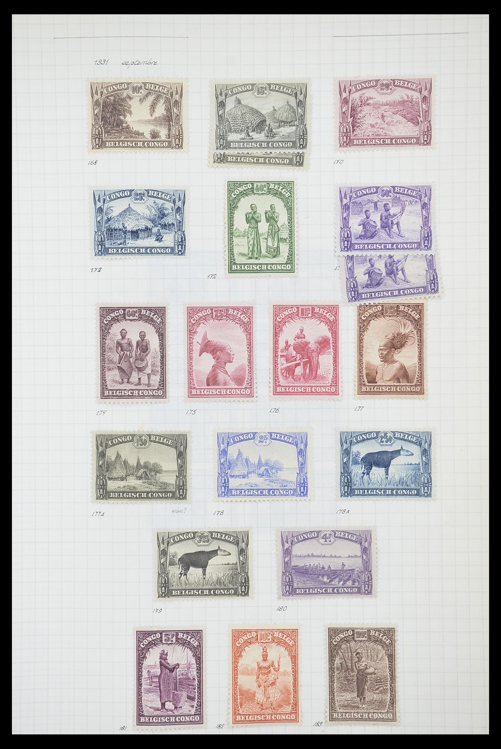 33885 058 - Stamp collection 33885 Belgian Congo 1886-1960.