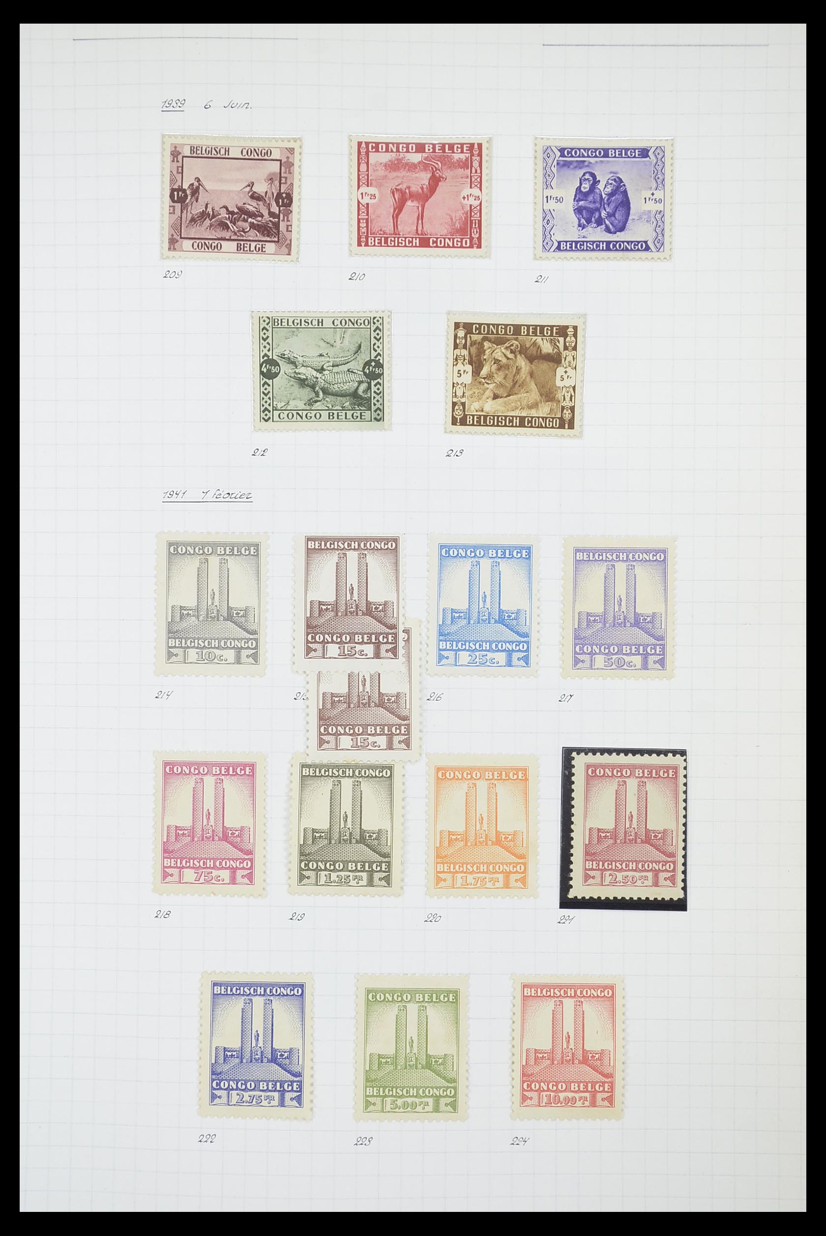 33885 071 - Postzegelverzameling 33885 Belgisch Congo 1886-1960.