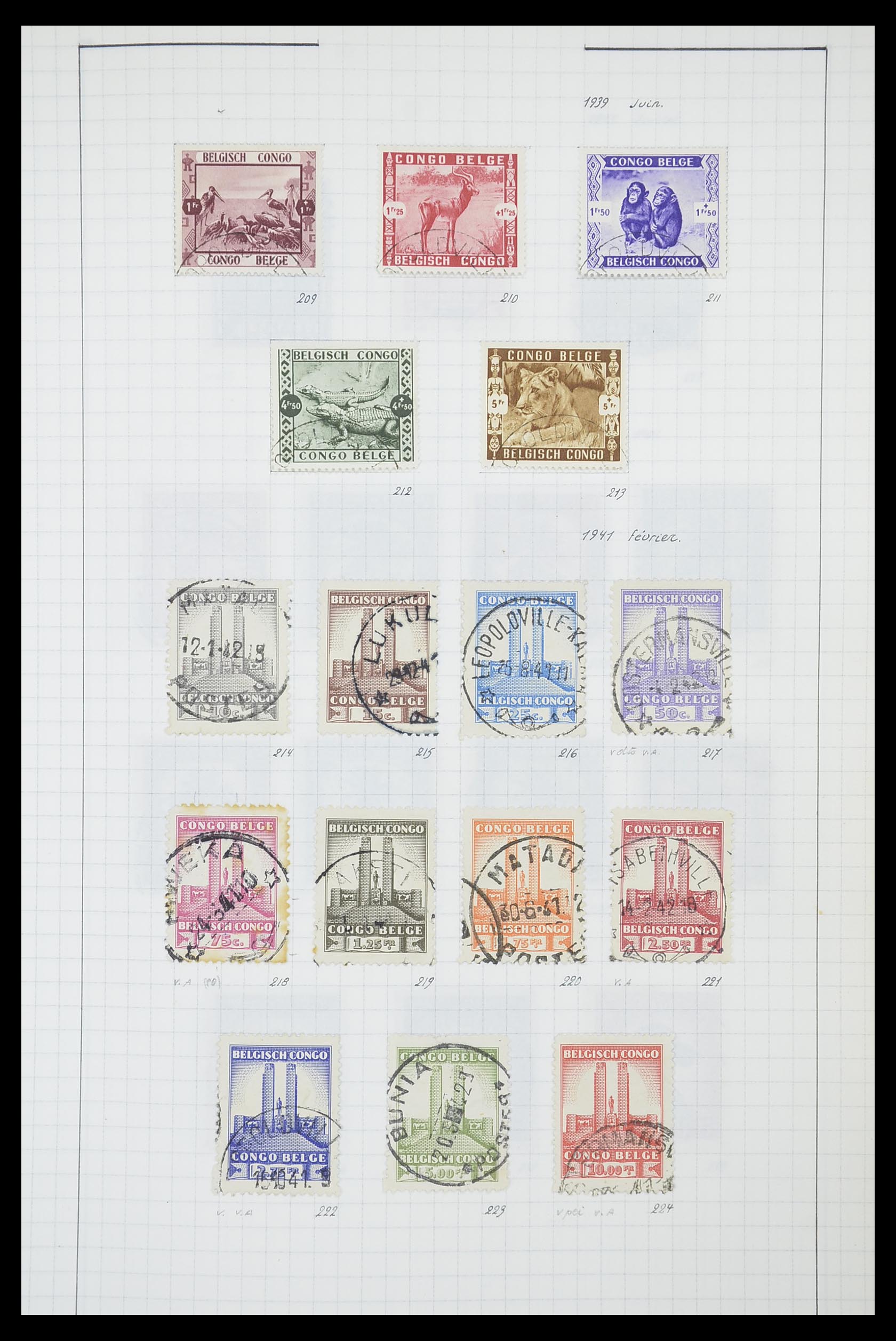 33885 073 - Postzegelverzameling 33885 Belgisch Congo 1886-1960.