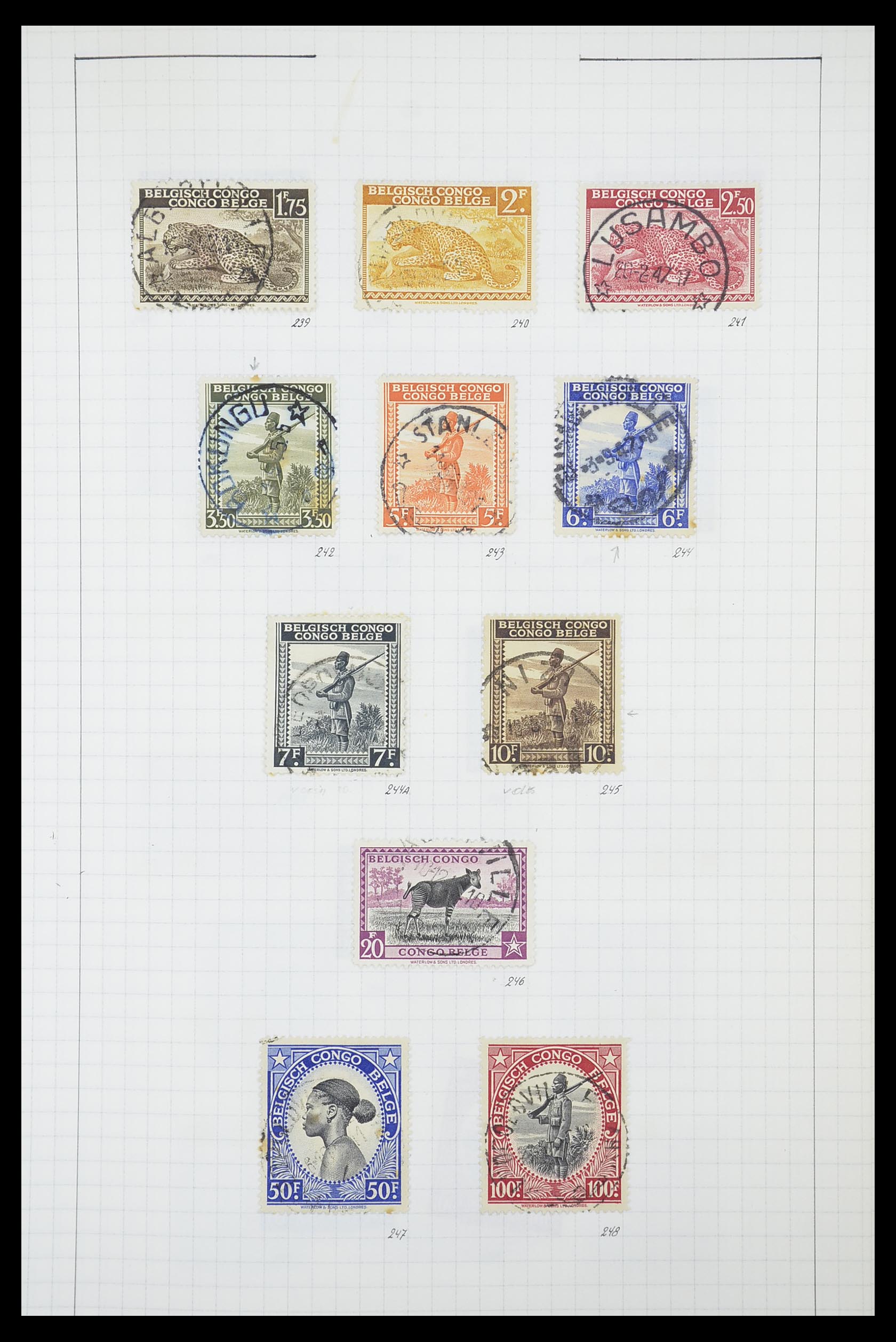 33885 077 - Postzegelverzameling 33885 Belgisch Congo 1886-1960.