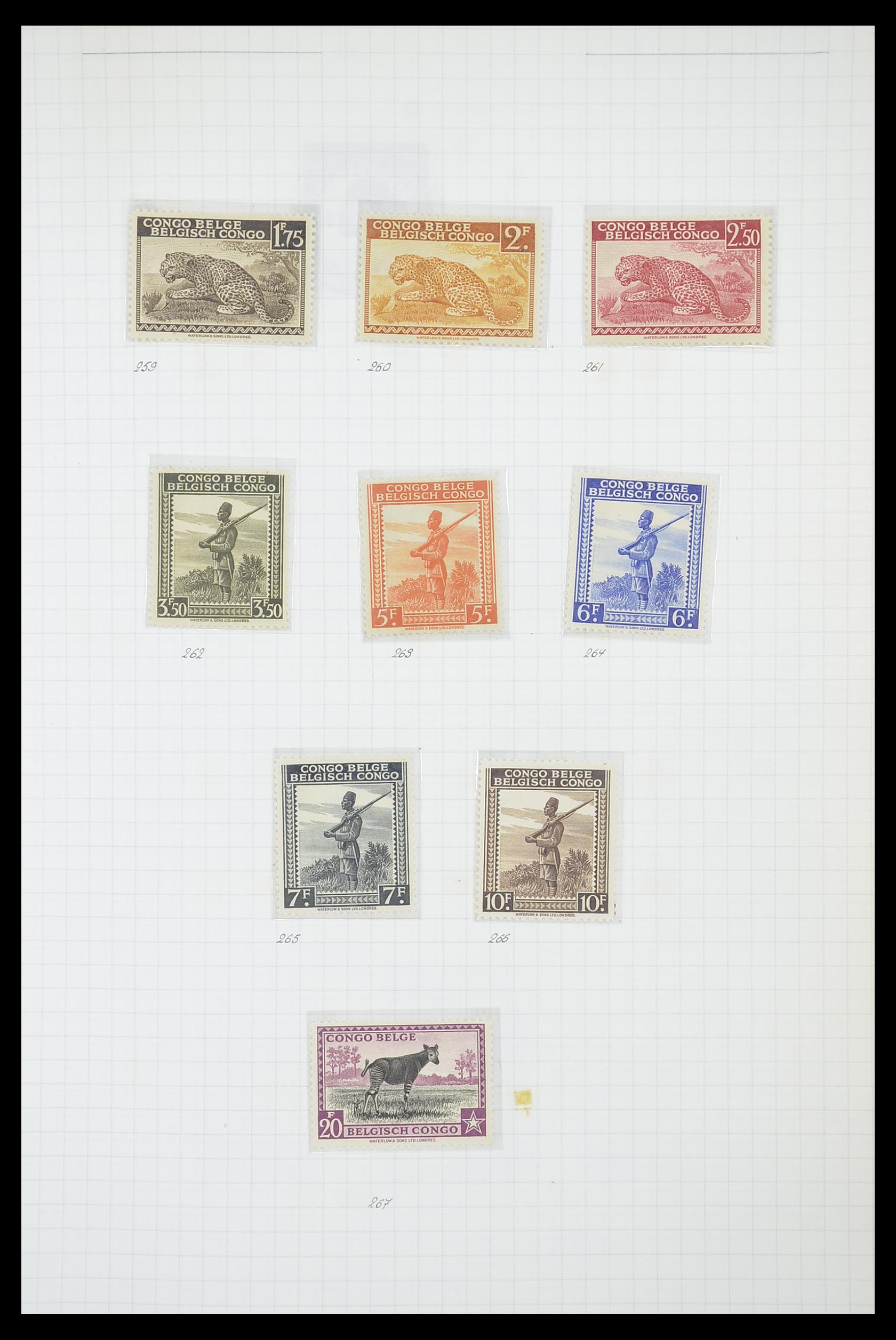 33885 081 - Postzegelverzameling 33885 Belgisch Congo 1886-1960.