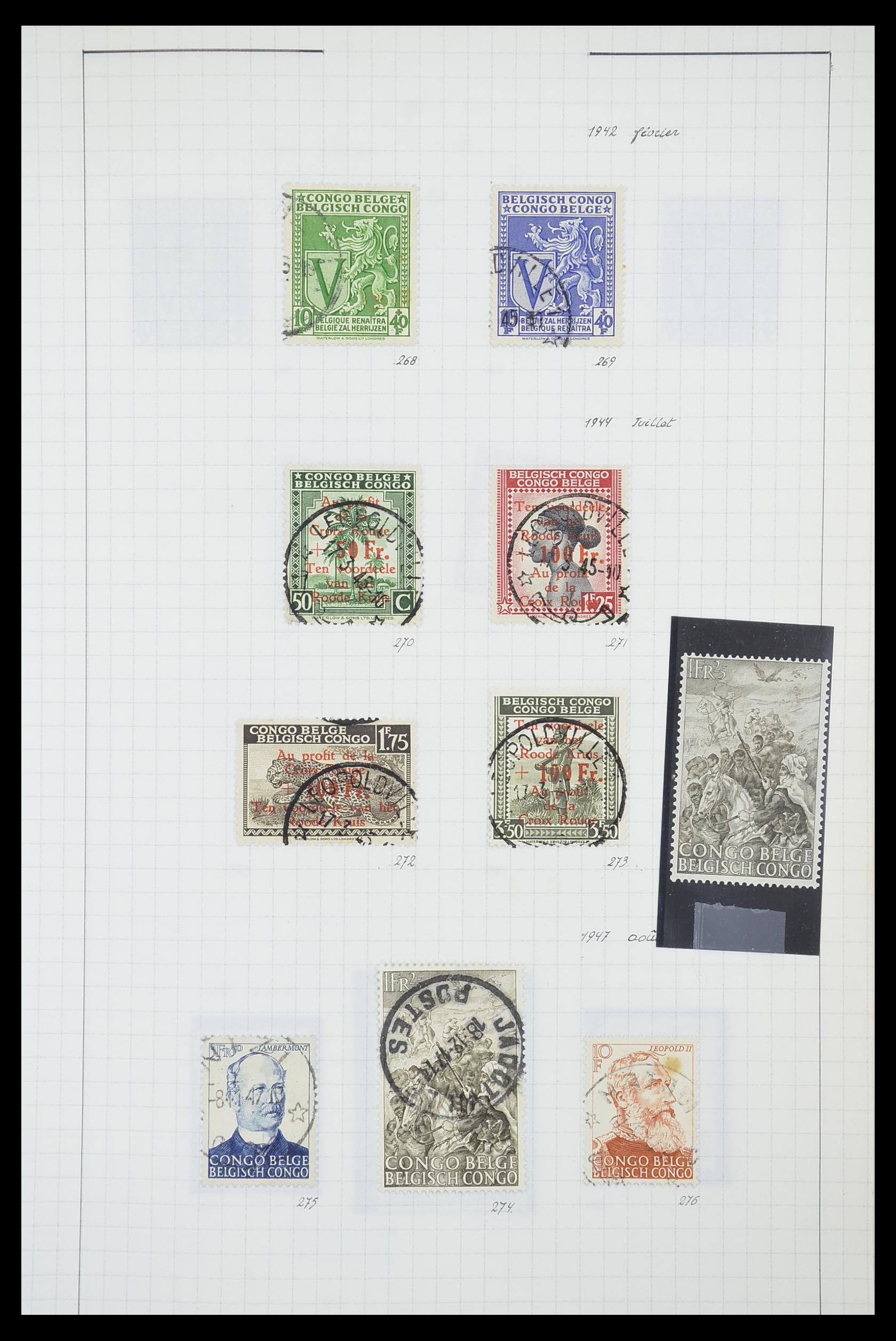 33885 083 - Postzegelverzameling 33885 Belgisch Congo 1886-1960.