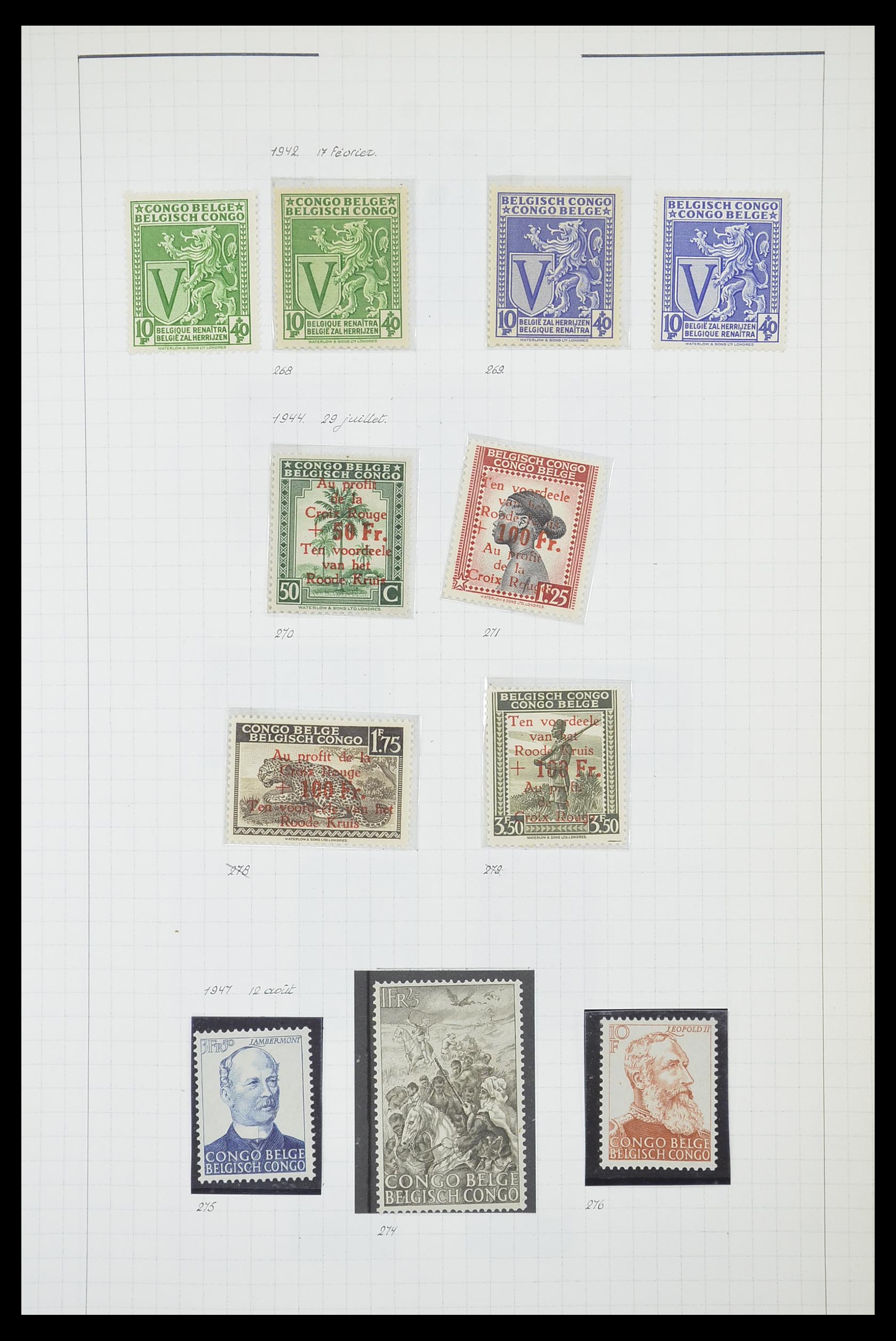 33885 084 - Postzegelverzameling 33885 Belgisch Congo 1886-1960.