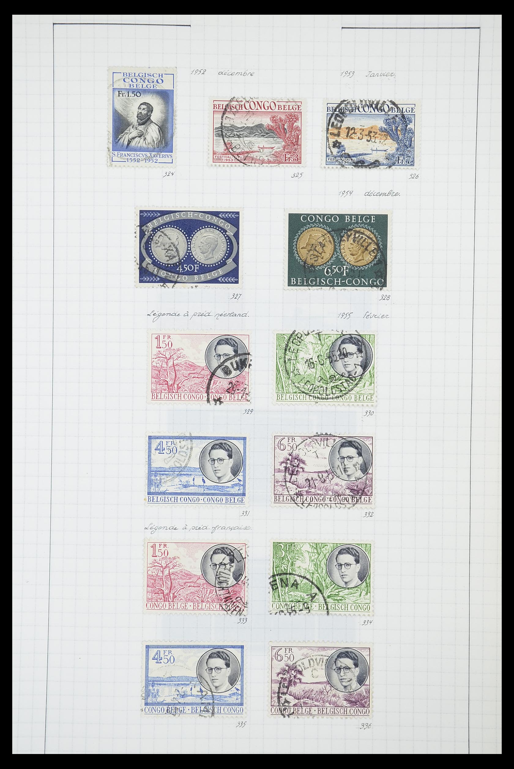 33885 092 - Postzegelverzameling 33885 Belgisch Congo 1886-1960.