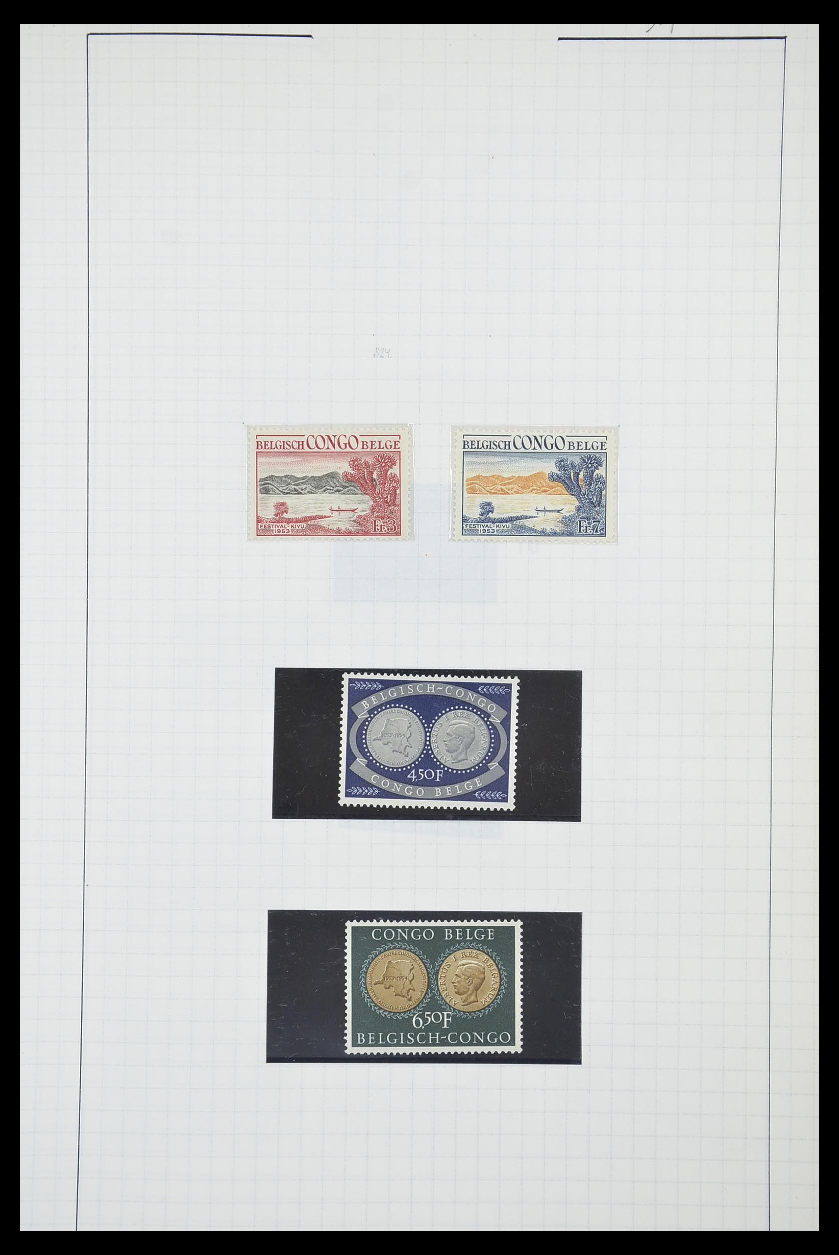 33885 093 - Postzegelverzameling 33885 Belgisch Congo 1886-1960.