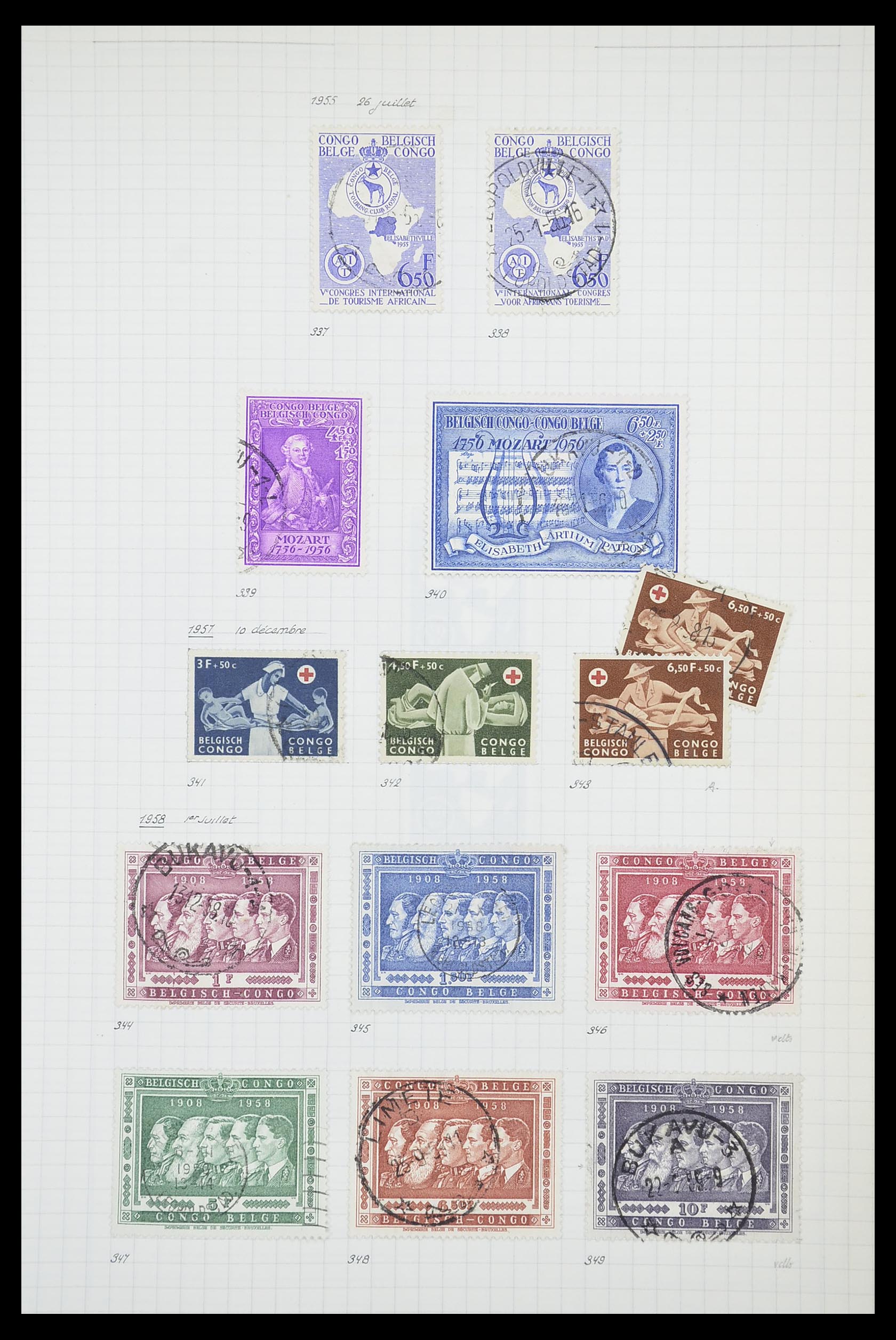 33885 095 - Postzegelverzameling 33885 Belgisch Congo 1886-1960.