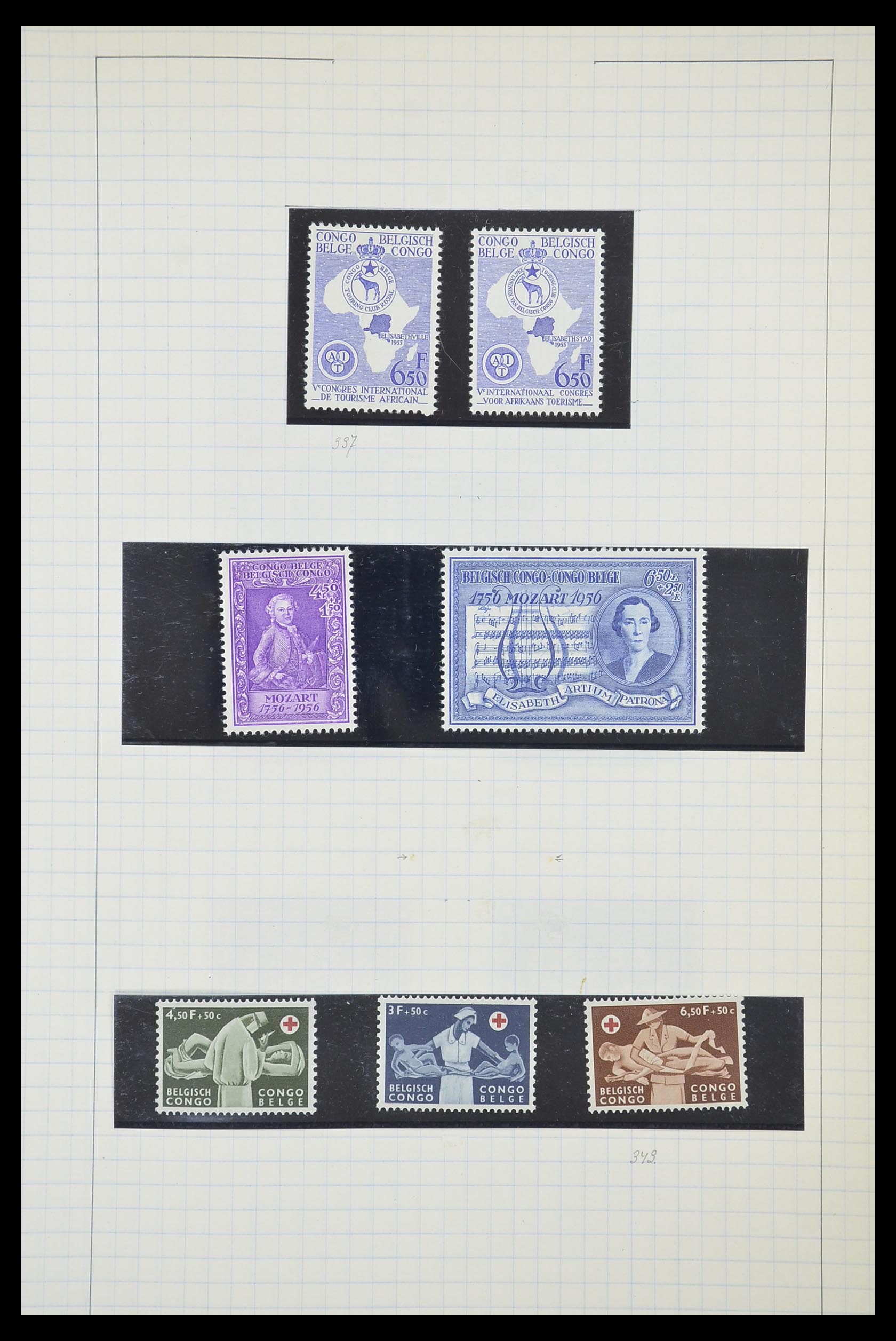 33885 097 - Postzegelverzameling 33885 Belgisch Congo 1886-1960.