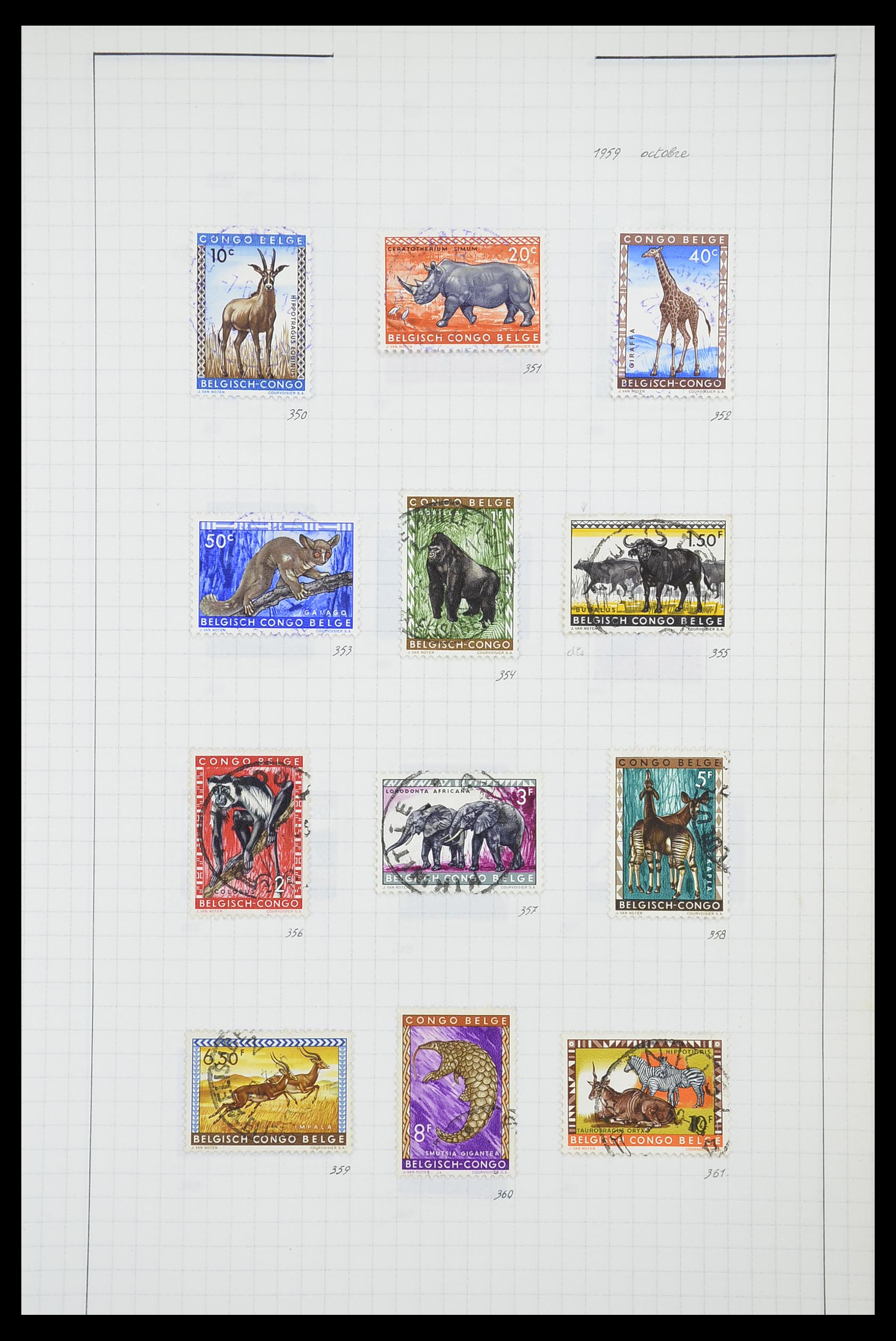 33885 100 - Postzegelverzameling 33885 Belgisch Congo 1886-1960.