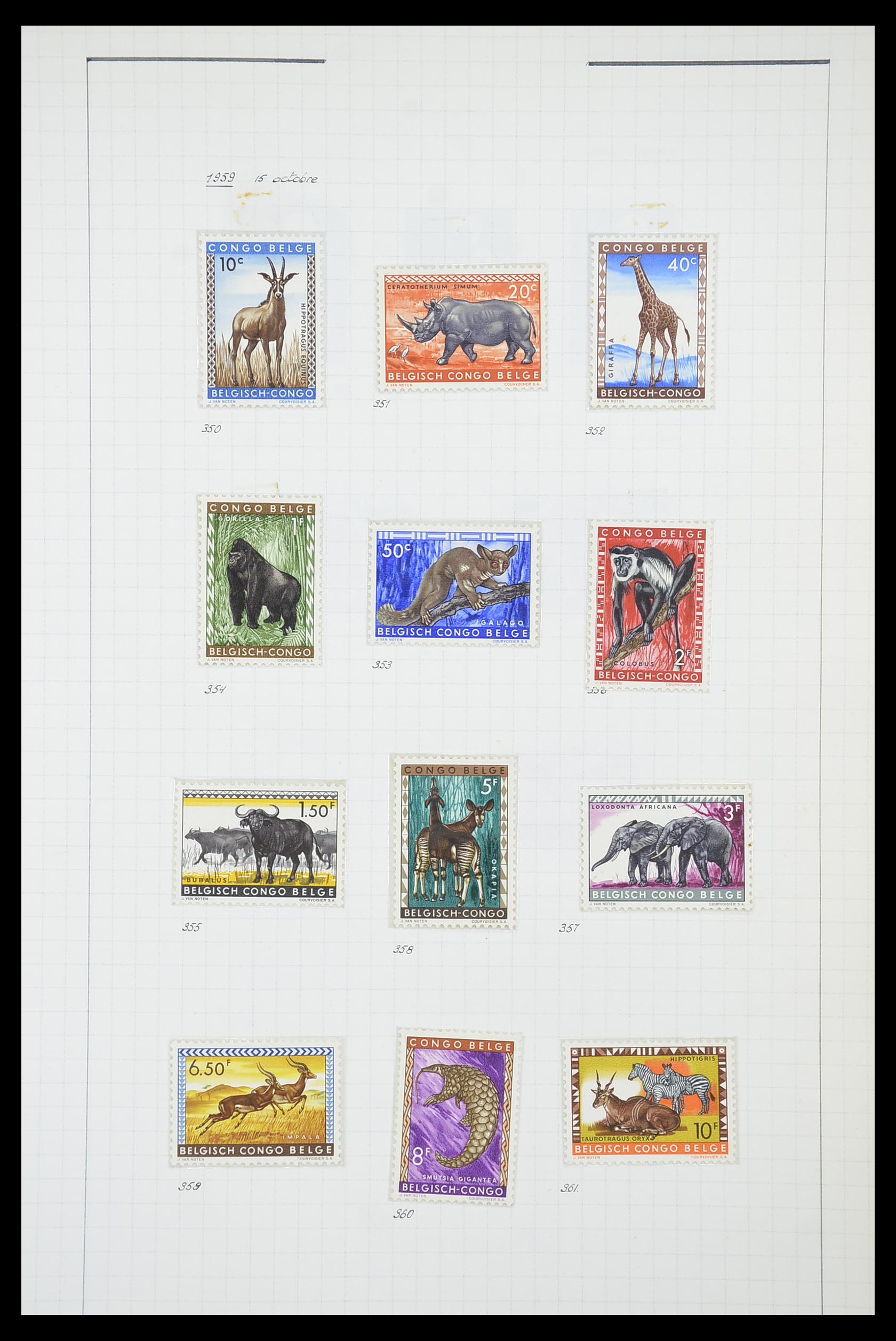 33885 101 - Postzegelverzameling 33885 Belgisch Congo 1886-1960.