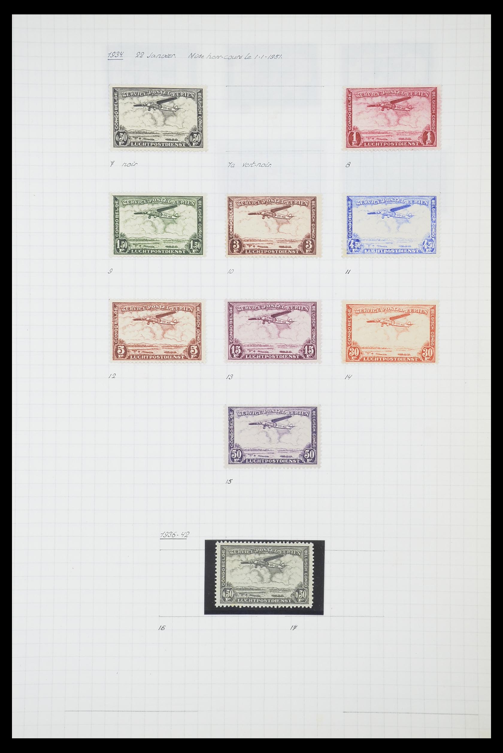 33885 114 - Postzegelverzameling 33885 Belgisch Congo 1886-1960.
