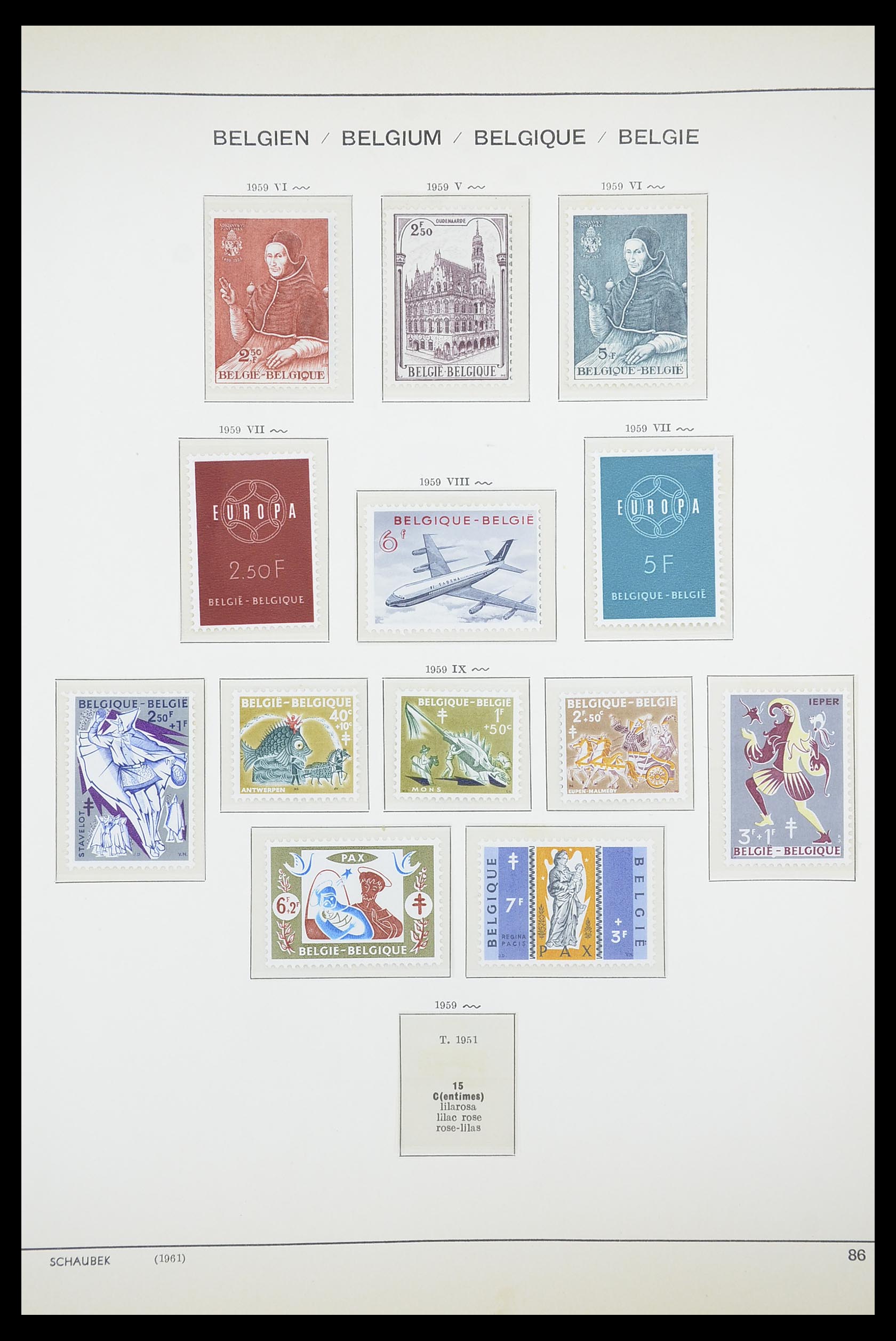 33886 051 - Stamp collection 33886 Belgium 1858-1974.