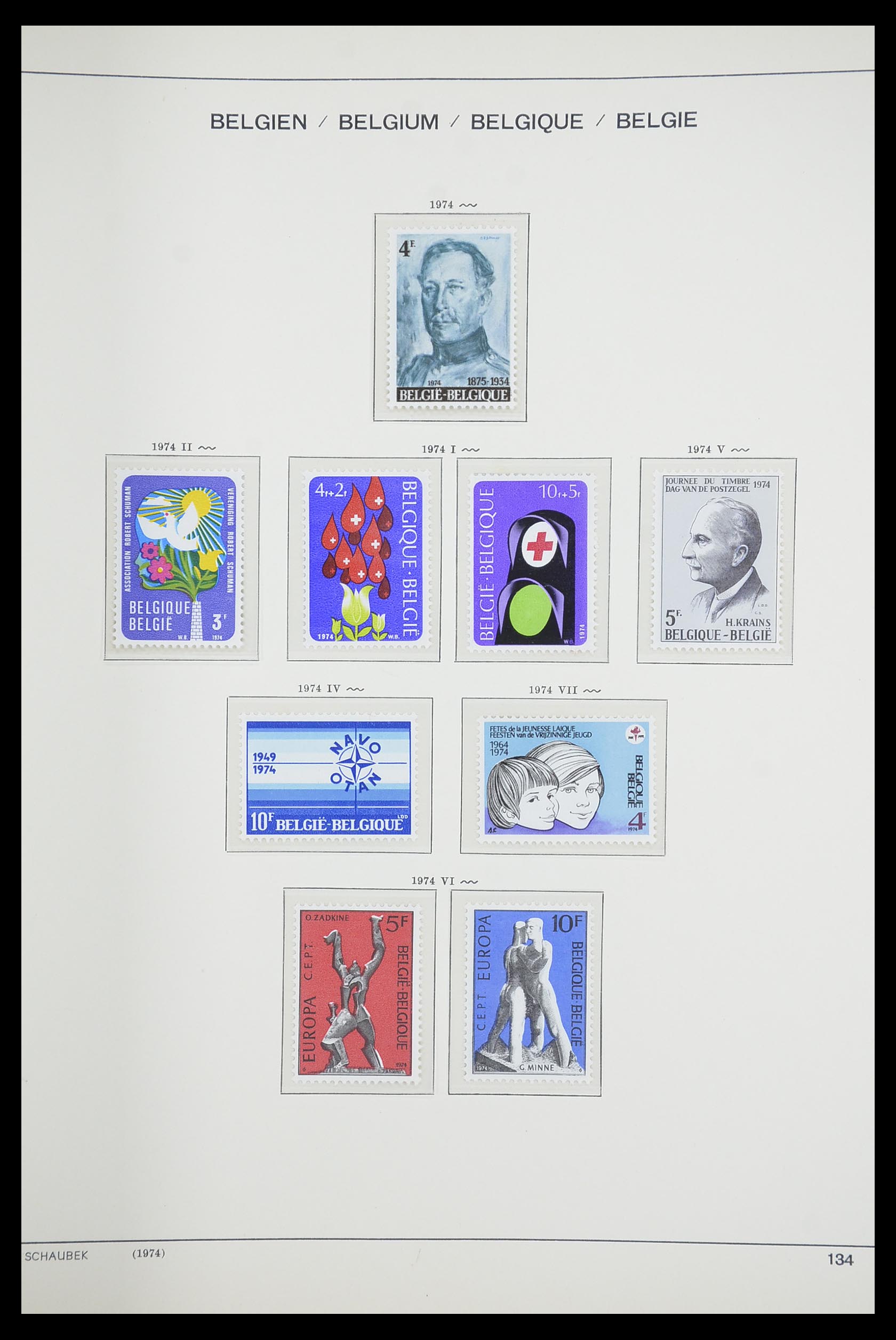 33886 101 - Stamp collection 33886 Belgium 1858-1974.