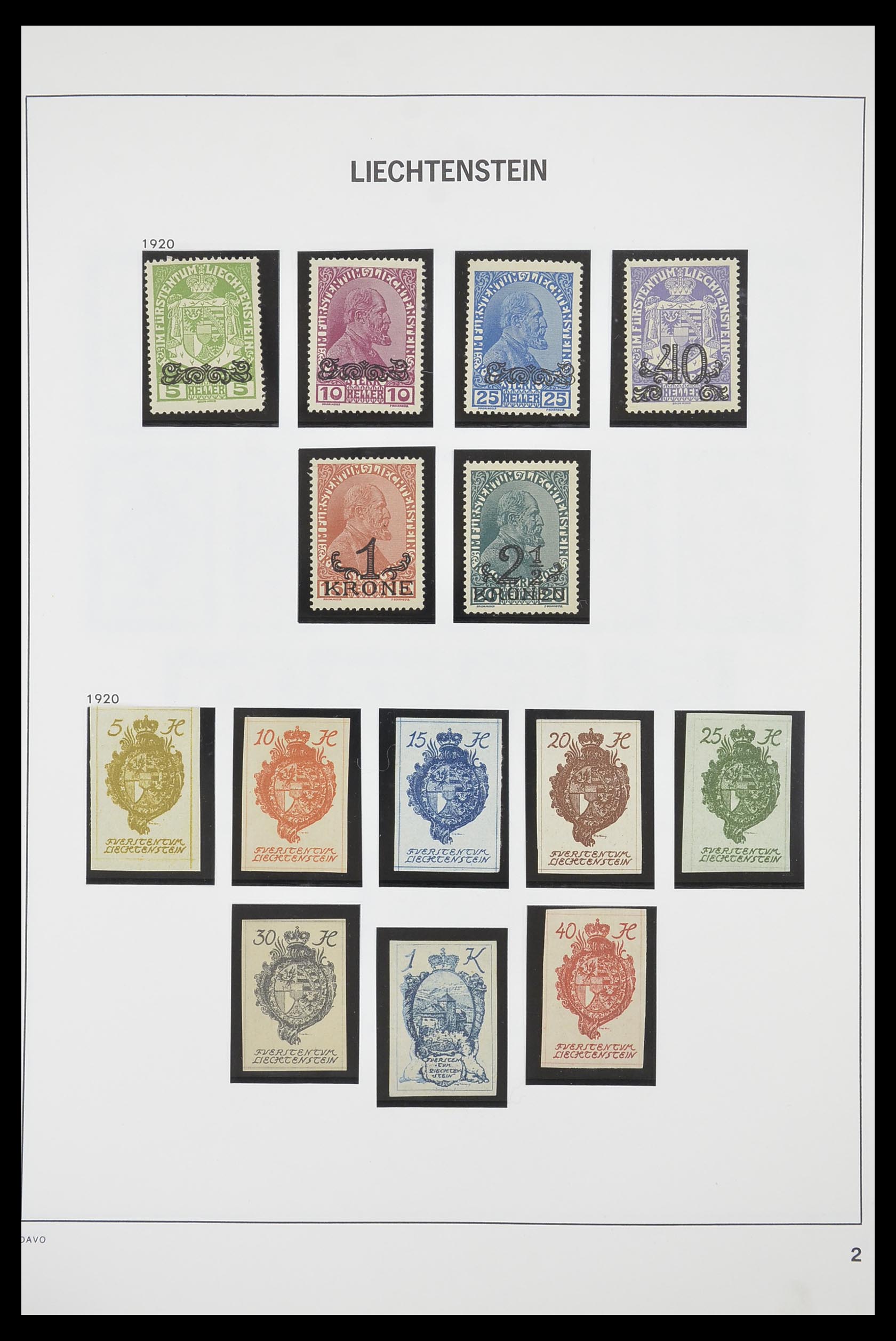 33890 002 - Postzegelverzameling 33890 Liechtenstein 1912-1986.