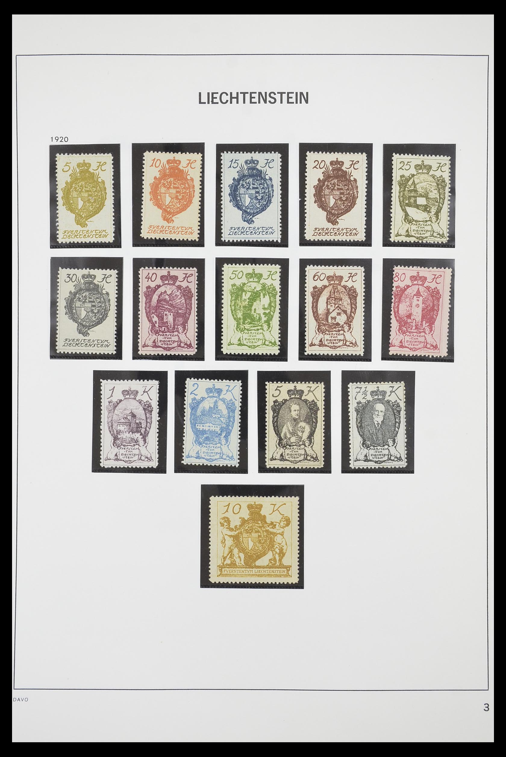 33890 003 - Postzegelverzameling 33890 Liechtenstein 1912-1986.