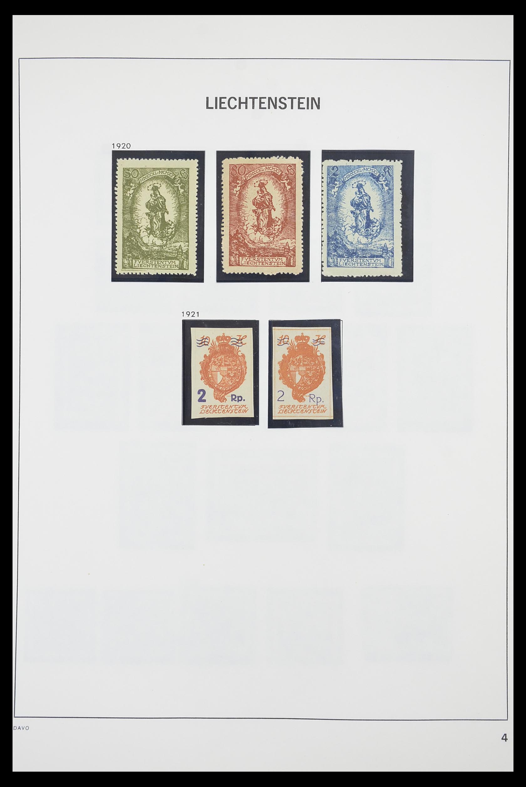 33890 004 - Postzegelverzameling 33890 Liechtenstein 1912-1986.