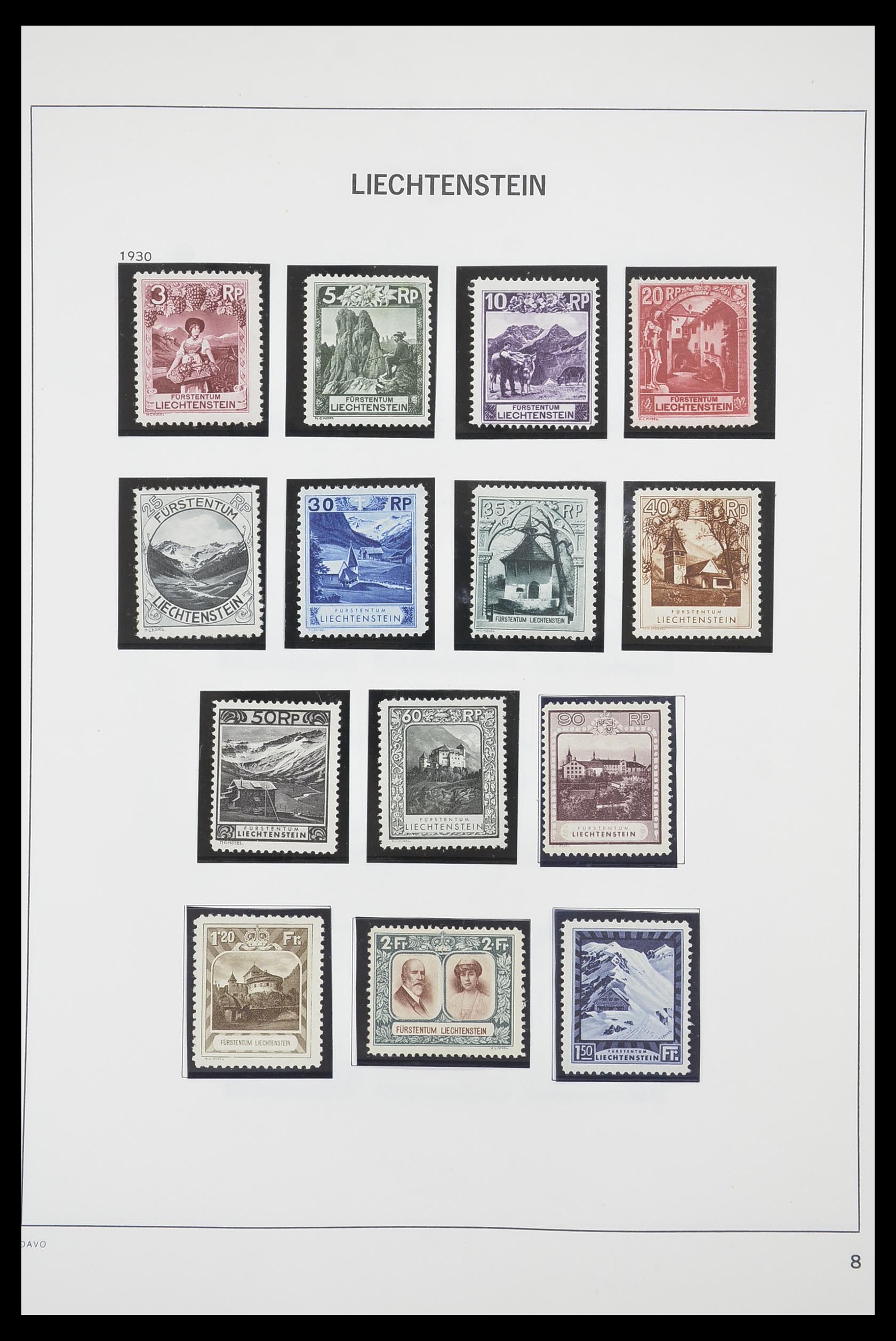 33890 009 - Stamp collection 33890 Liechtenstein 1912-1986.