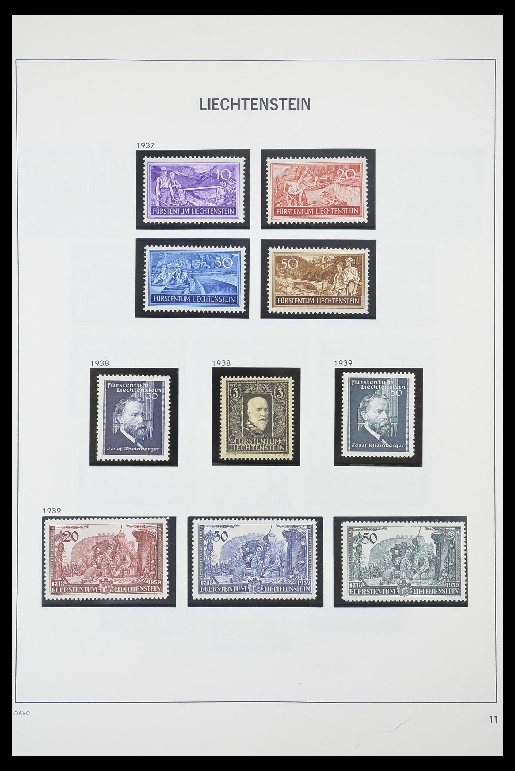 33890 012 - Postzegelverzameling 33890 Liechtenstein 1912-1986.