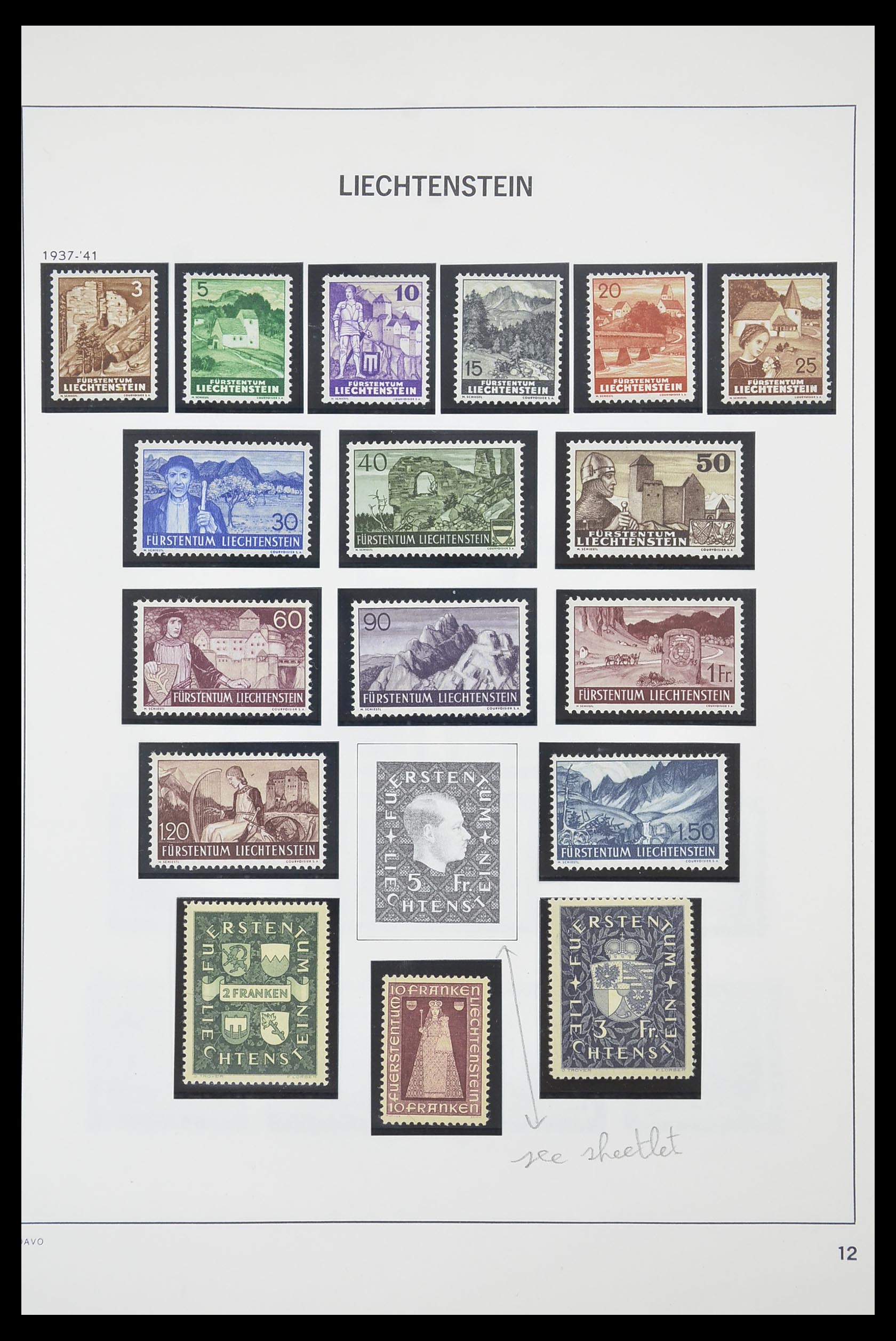 33890 013 - Postzegelverzameling 33890 Liechtenstein 1912-1986.
