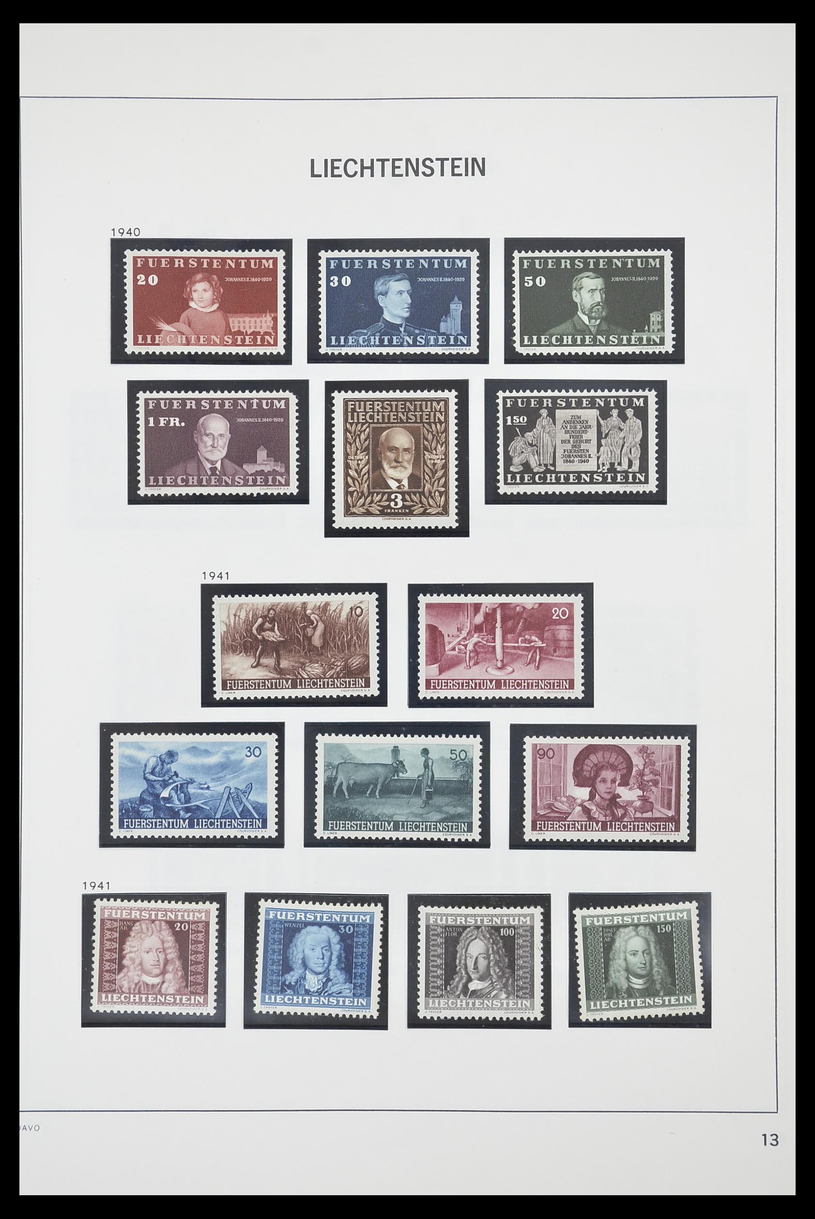 33890 014 - Stamp collection 33890 Liechtenstein 1912-1986.