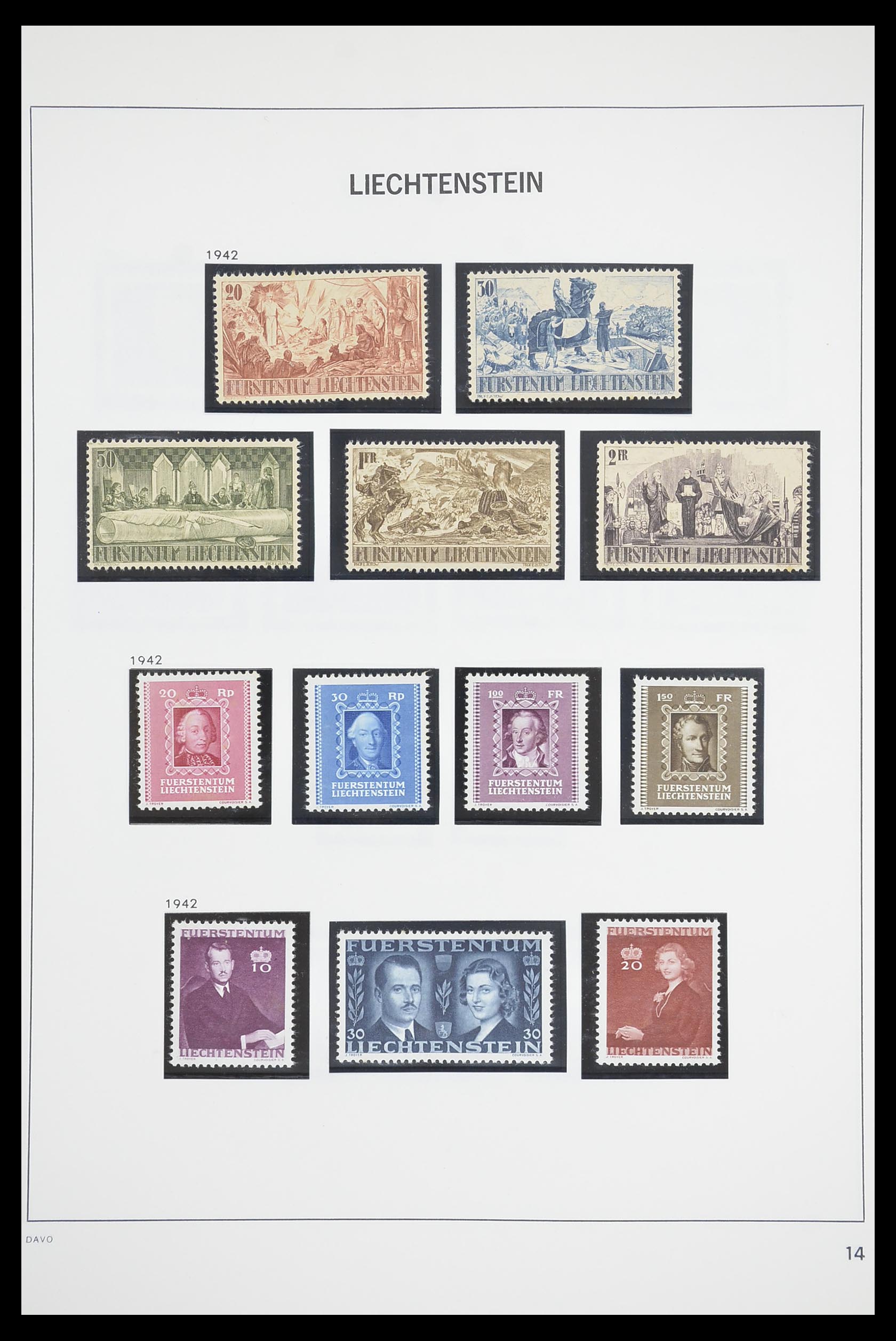 33890 015 - Postzegelverzameling 33890 Liechtenstein 1912-1986.
