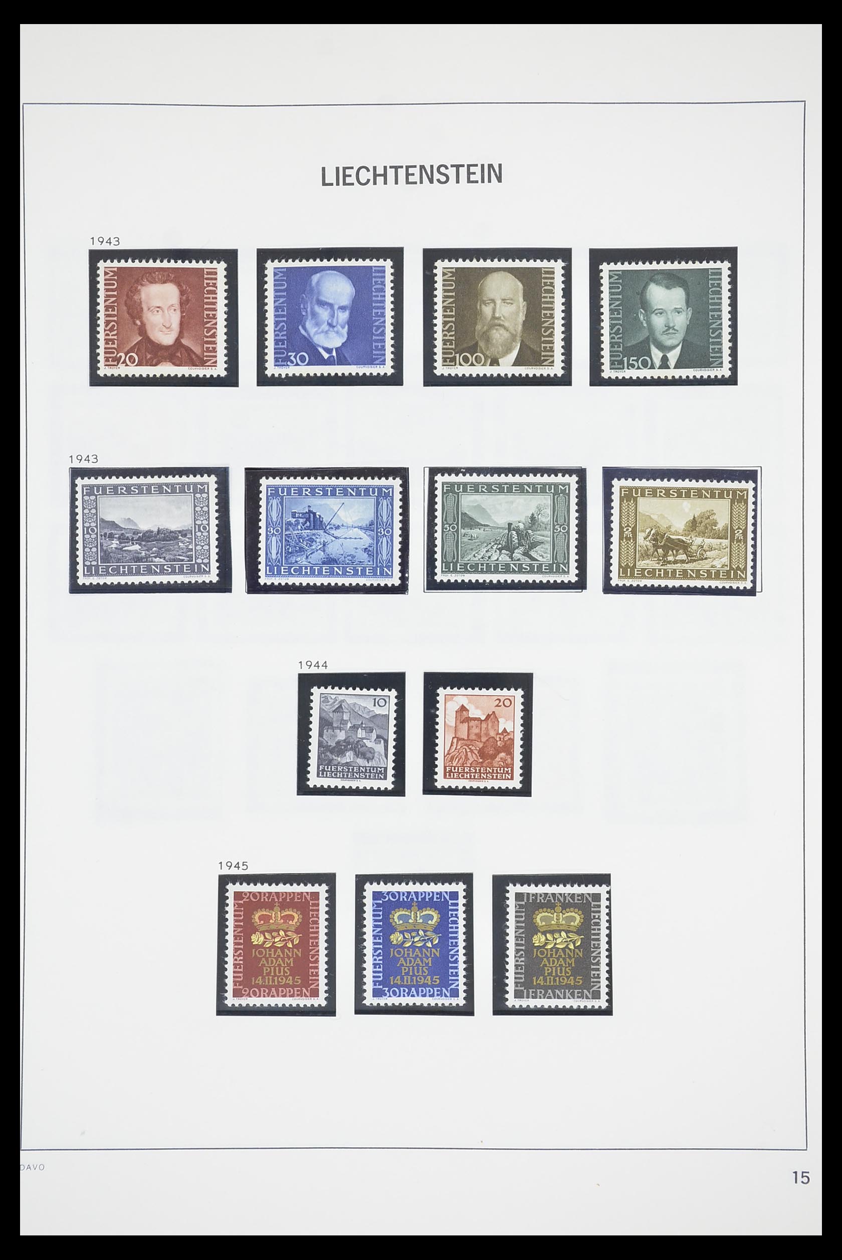 33890 016 - Postzegelverzameling 33890 Liechtenstein 1912-1986.