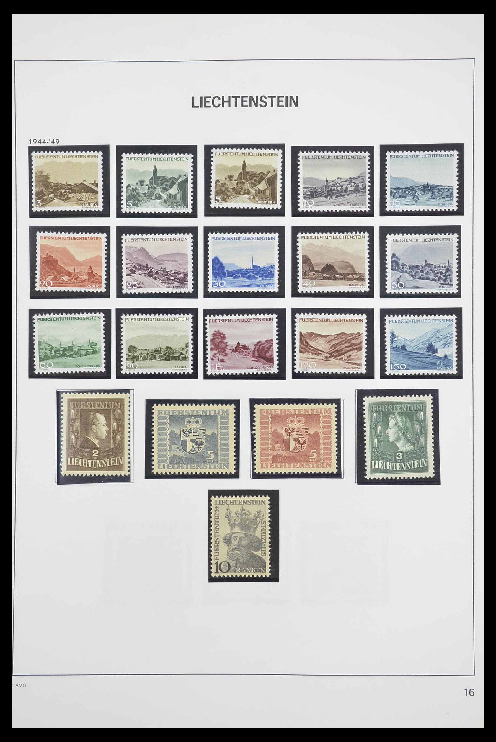 33890 017 - Postzegelverzameling 33890 Liechtenstein 1912-1986.