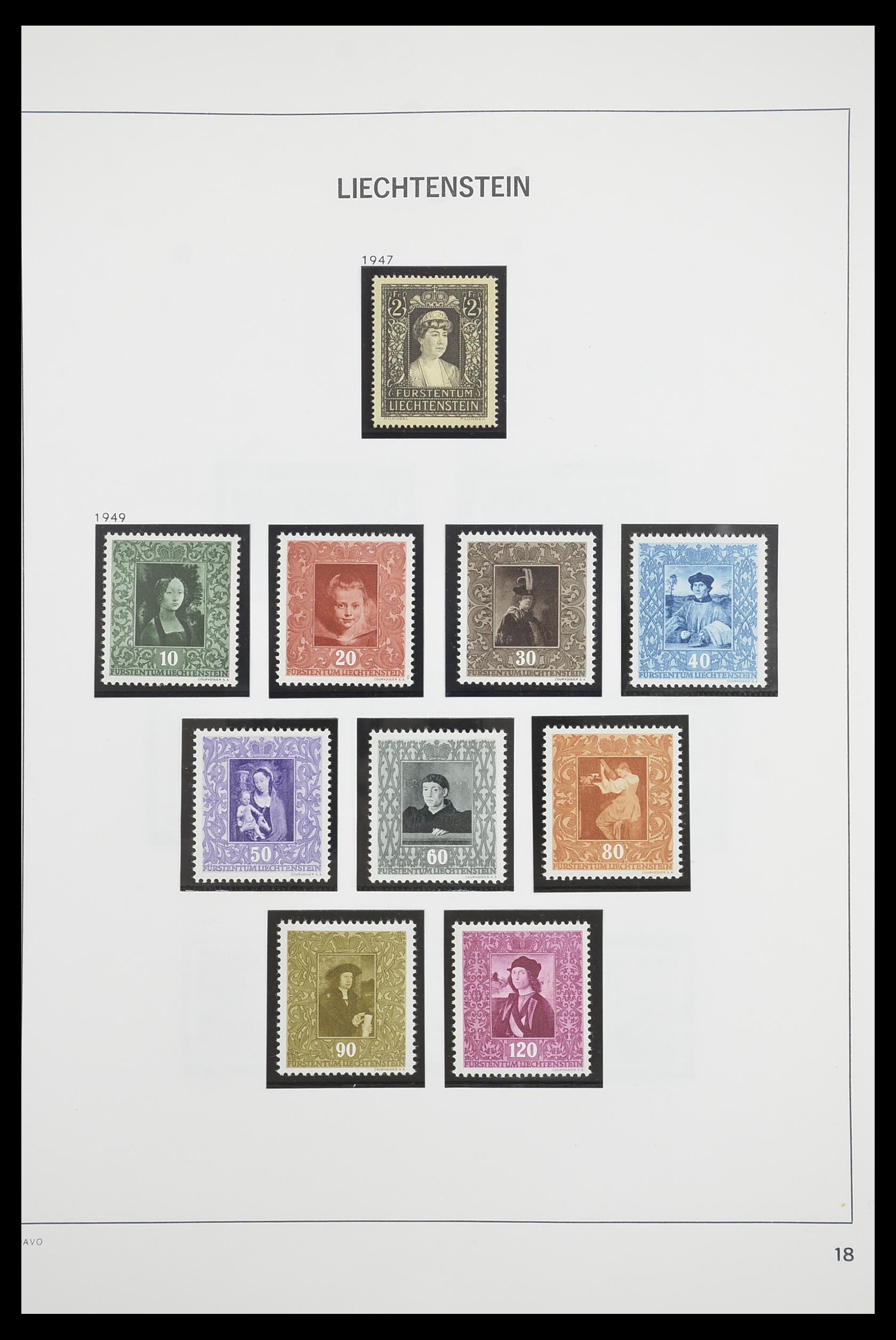 33890 019 - Postzegelverzameling 33890 Liechtenstein 1912-1986.