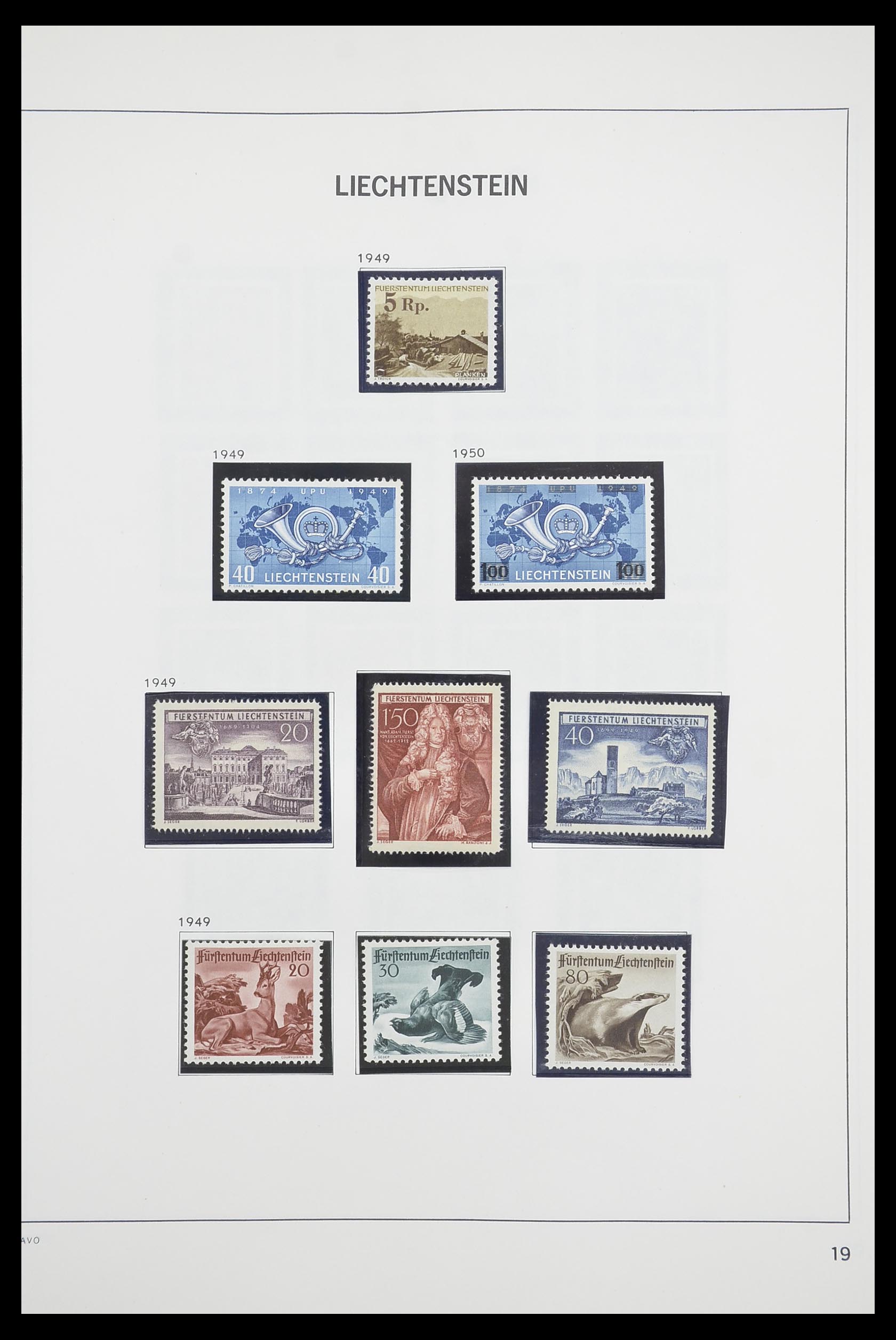 33890 020 - Postzegelverzameling 33890 Liechtenstein 1912-1986.