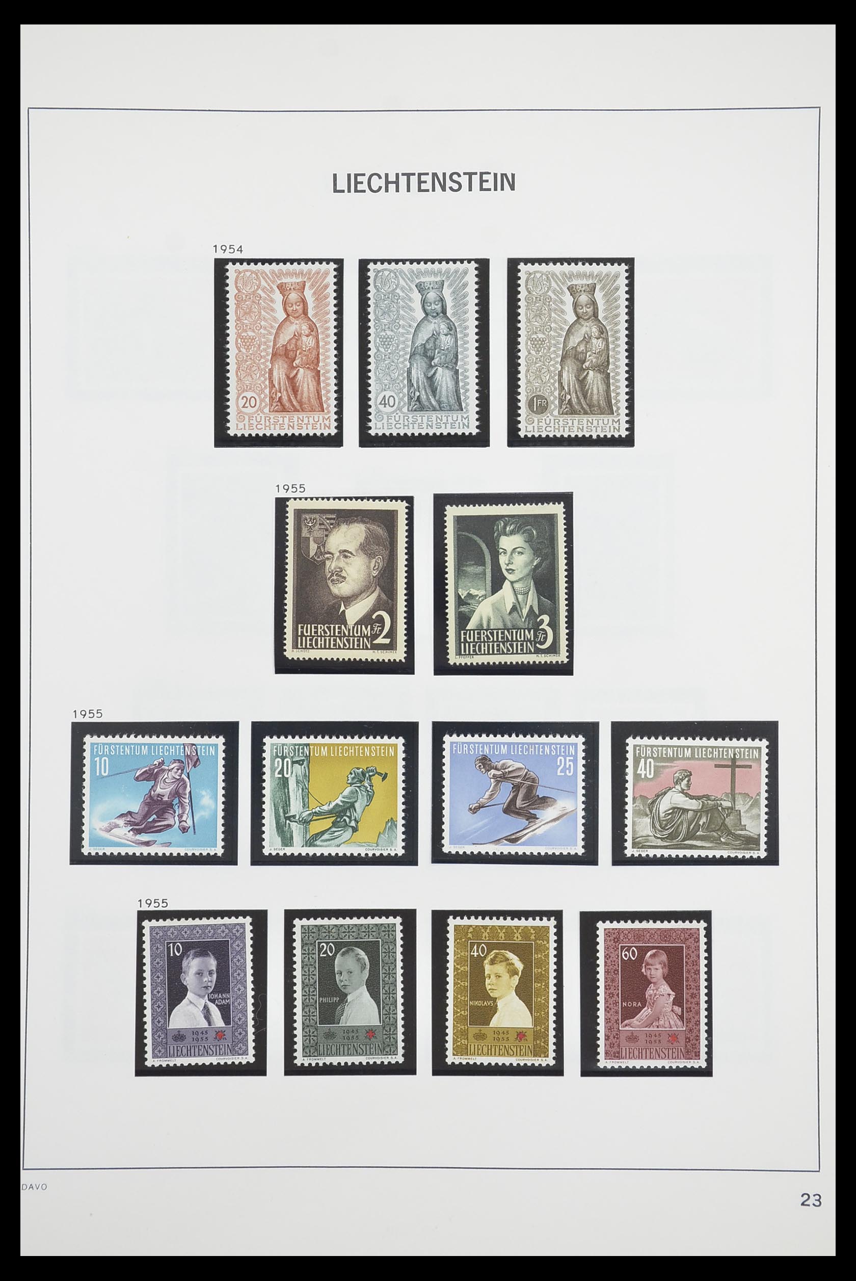 33890 024 - Postzegelverzameling 33890 Liechtenstein 1912-1986.