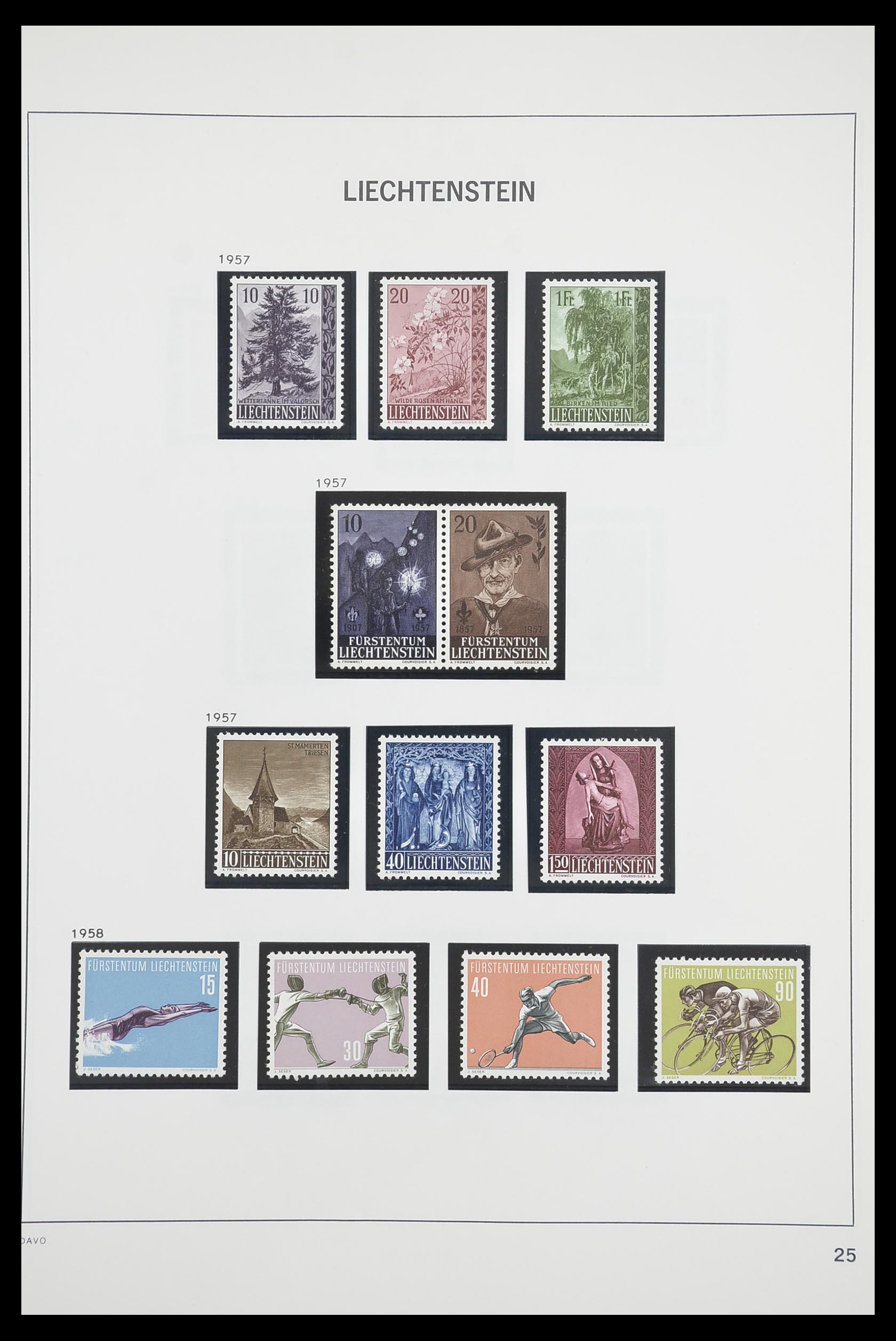 33890 026 - Postzegelverzameling 33890 Liechtenstein 1912-1986.
