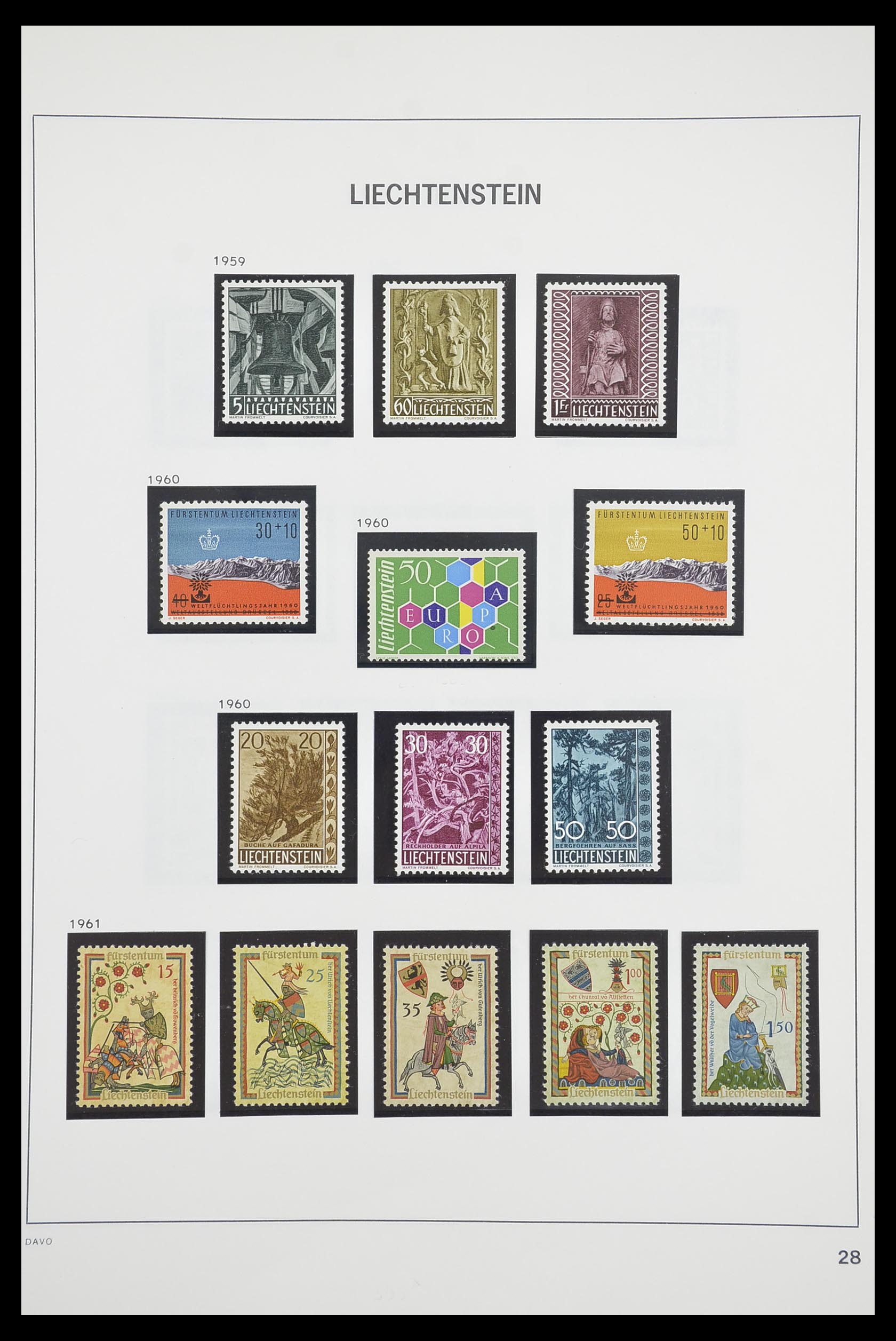 33890 029 - Postzegelverzameling 33890 Liechtenstein 1912-1986.