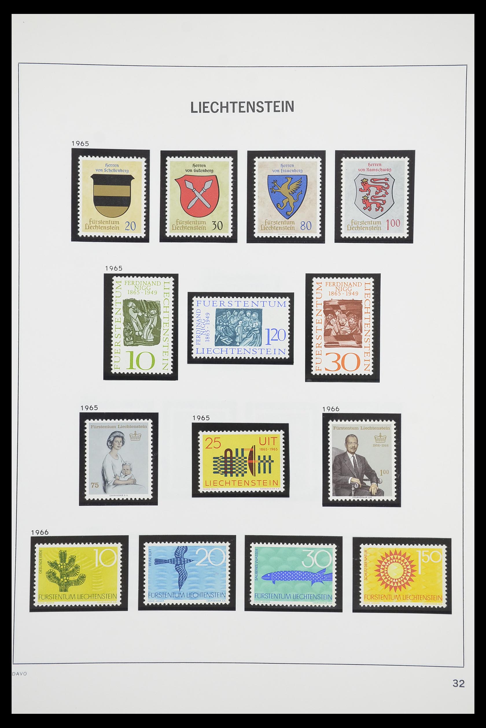 33890 033 - Stamp collection 33890 Liechtenstein 1912-1986.