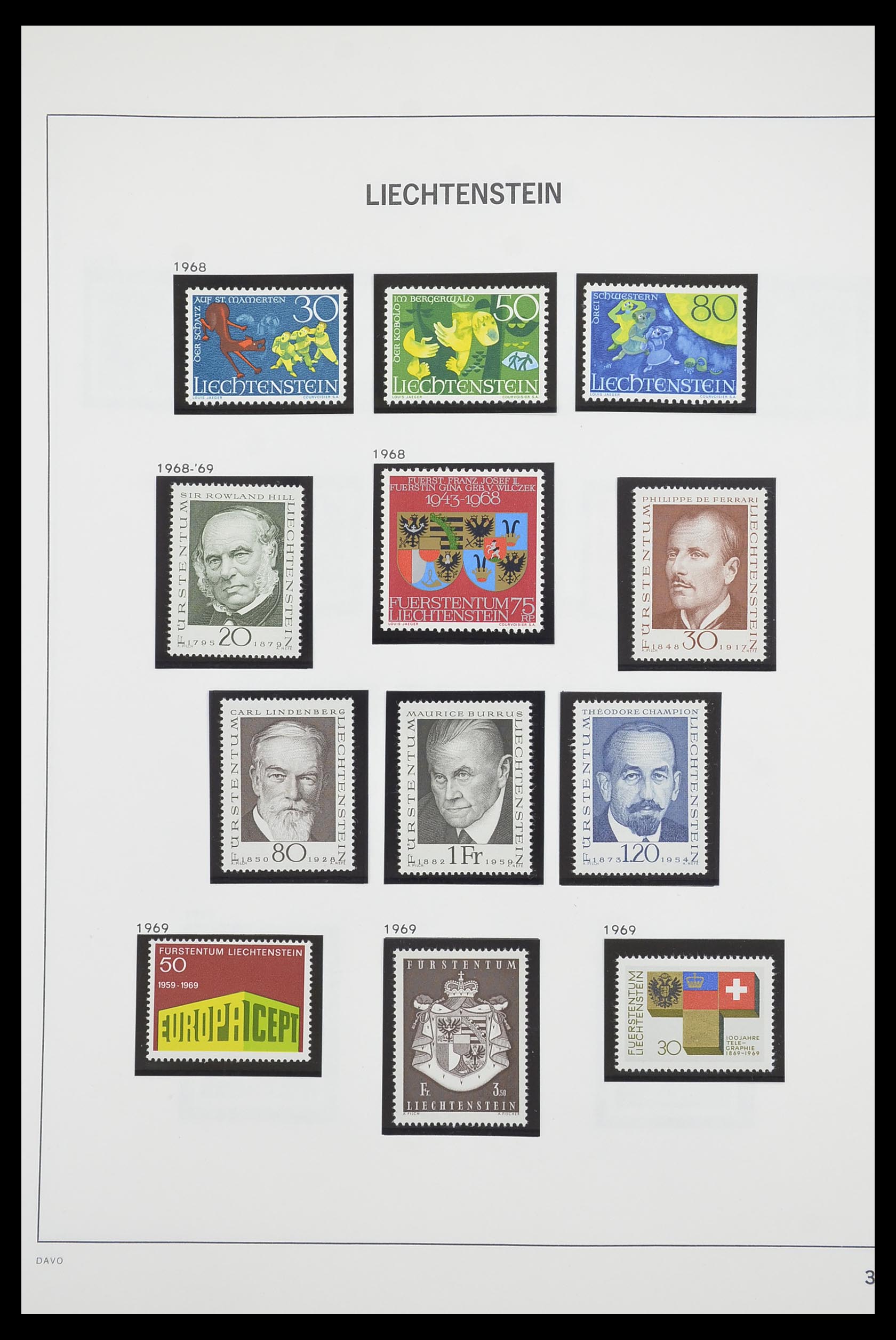 33890 037 - Stamp collection 33890 Liechtenstein 1912-1986.