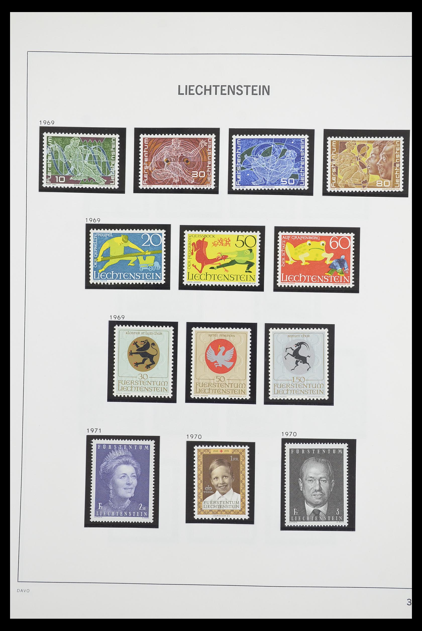 33890 038 - Postzegelverzameling 33890 Liechtenstein 1912-1986.
