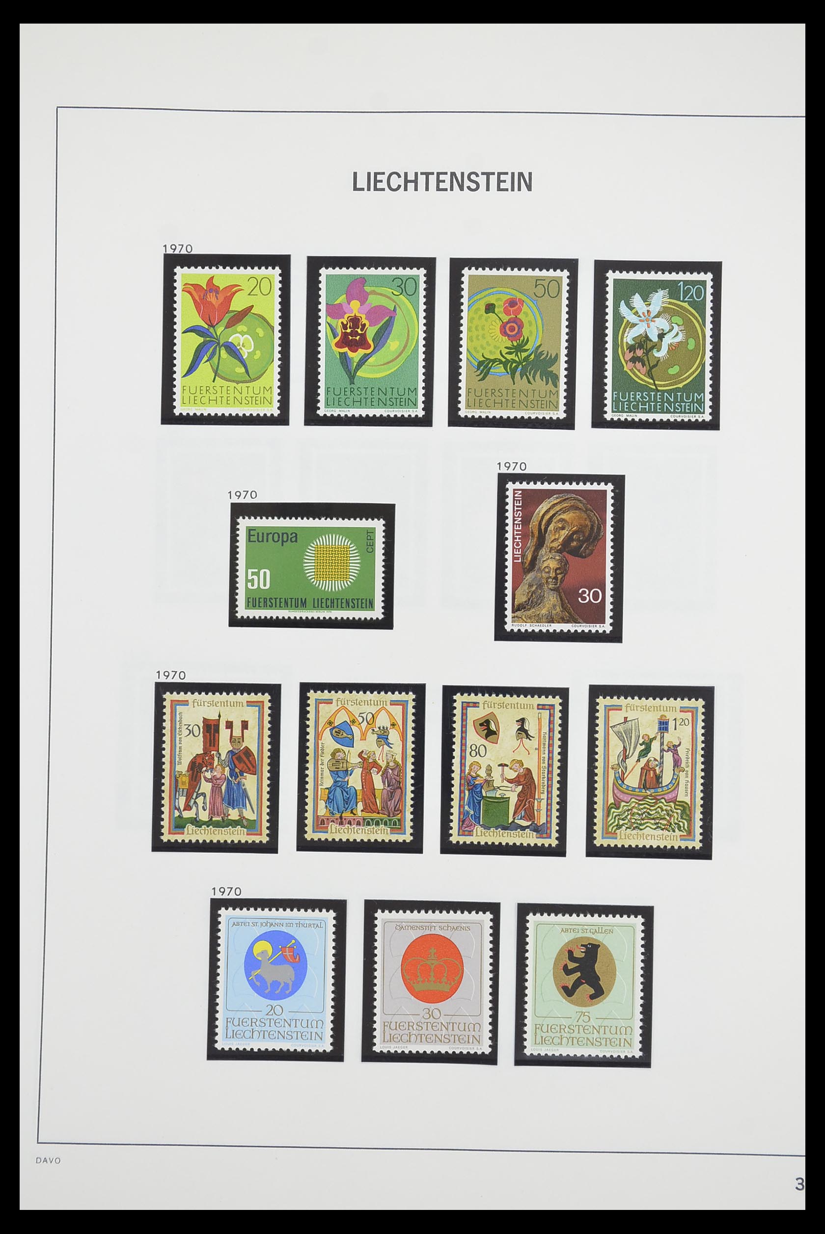 33890 039 - Postzegelverzameling 33890 Liechtenstein 1912-1986.