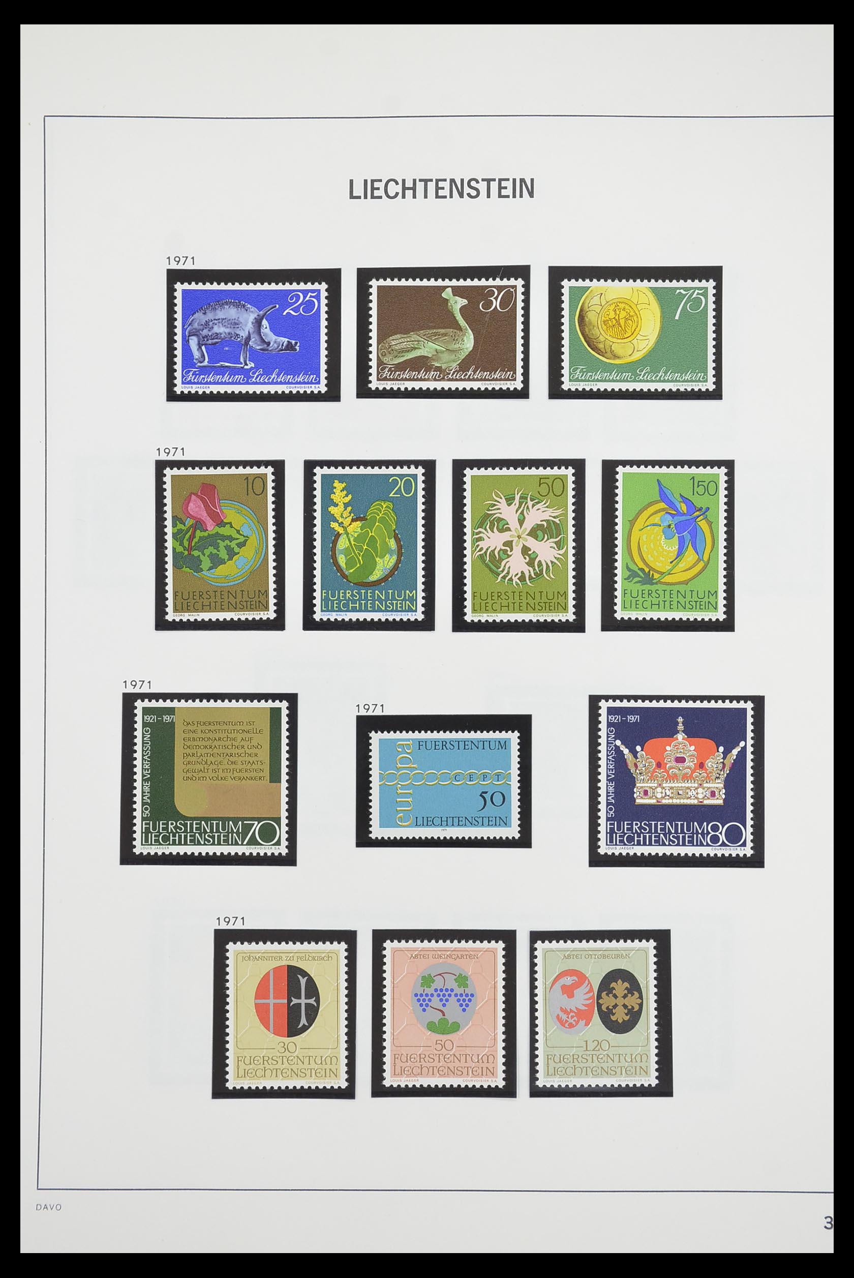 33890 040 - Postzegelverzameling 33890 Liechtenstein 1912-1986.