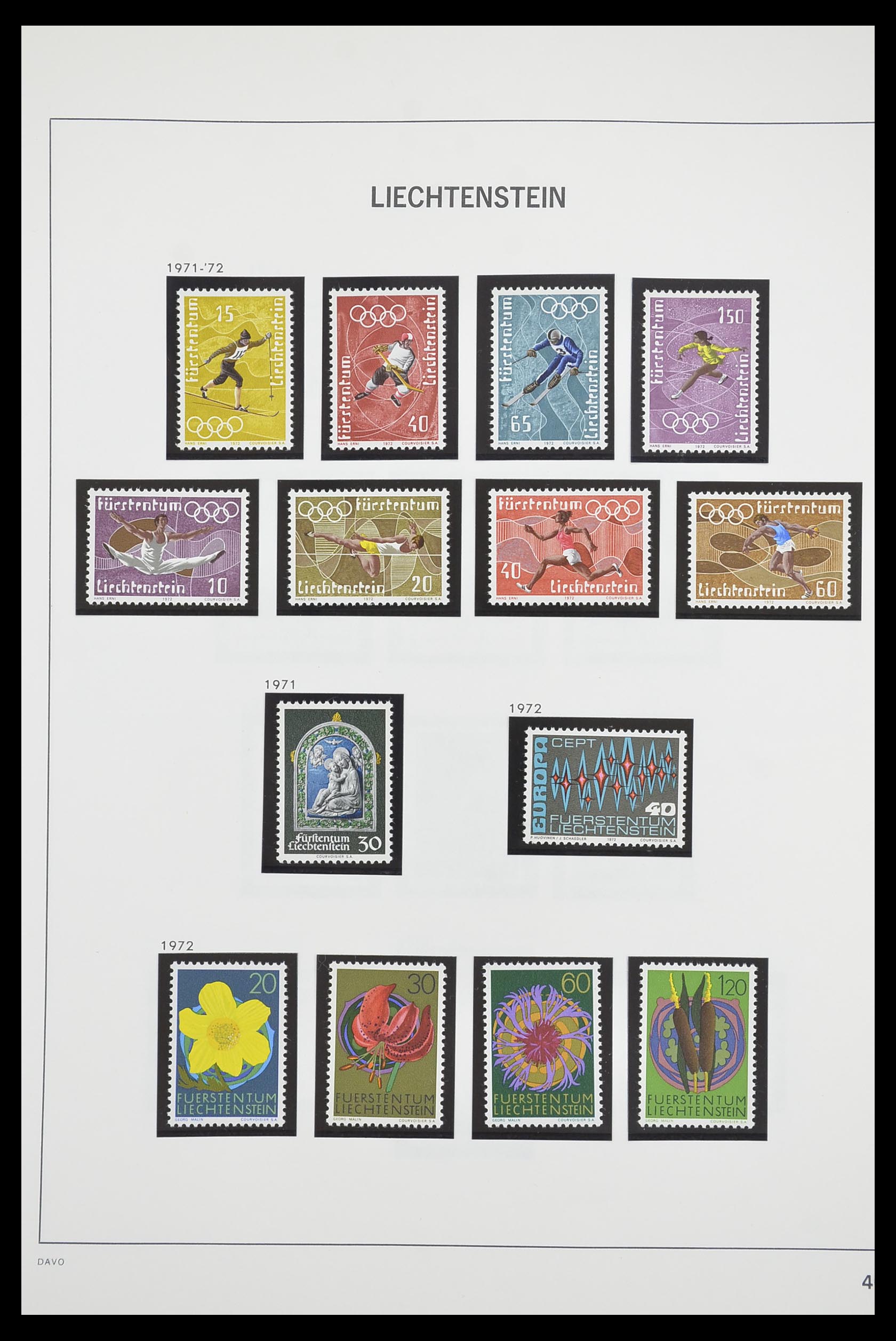 33890 041 - Postzegelverzameling 33890 Liechtenstein 1912-1986.