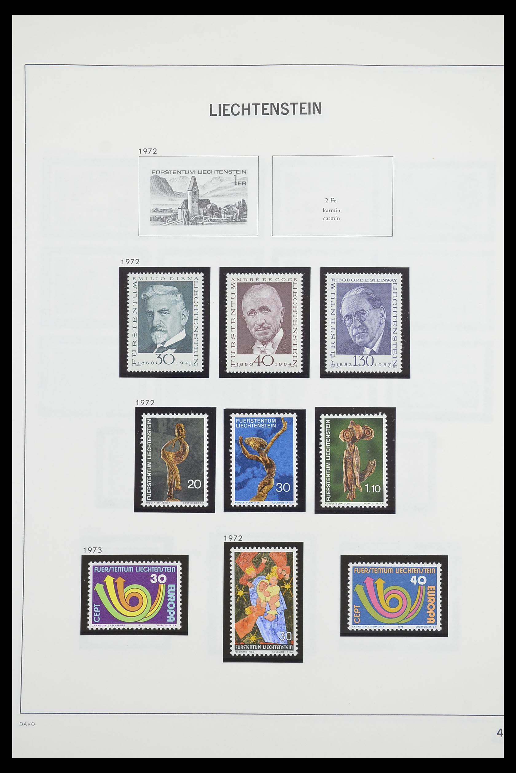 33890 042 - Stamp collection 33890 Liechtenstein 1912-1986.